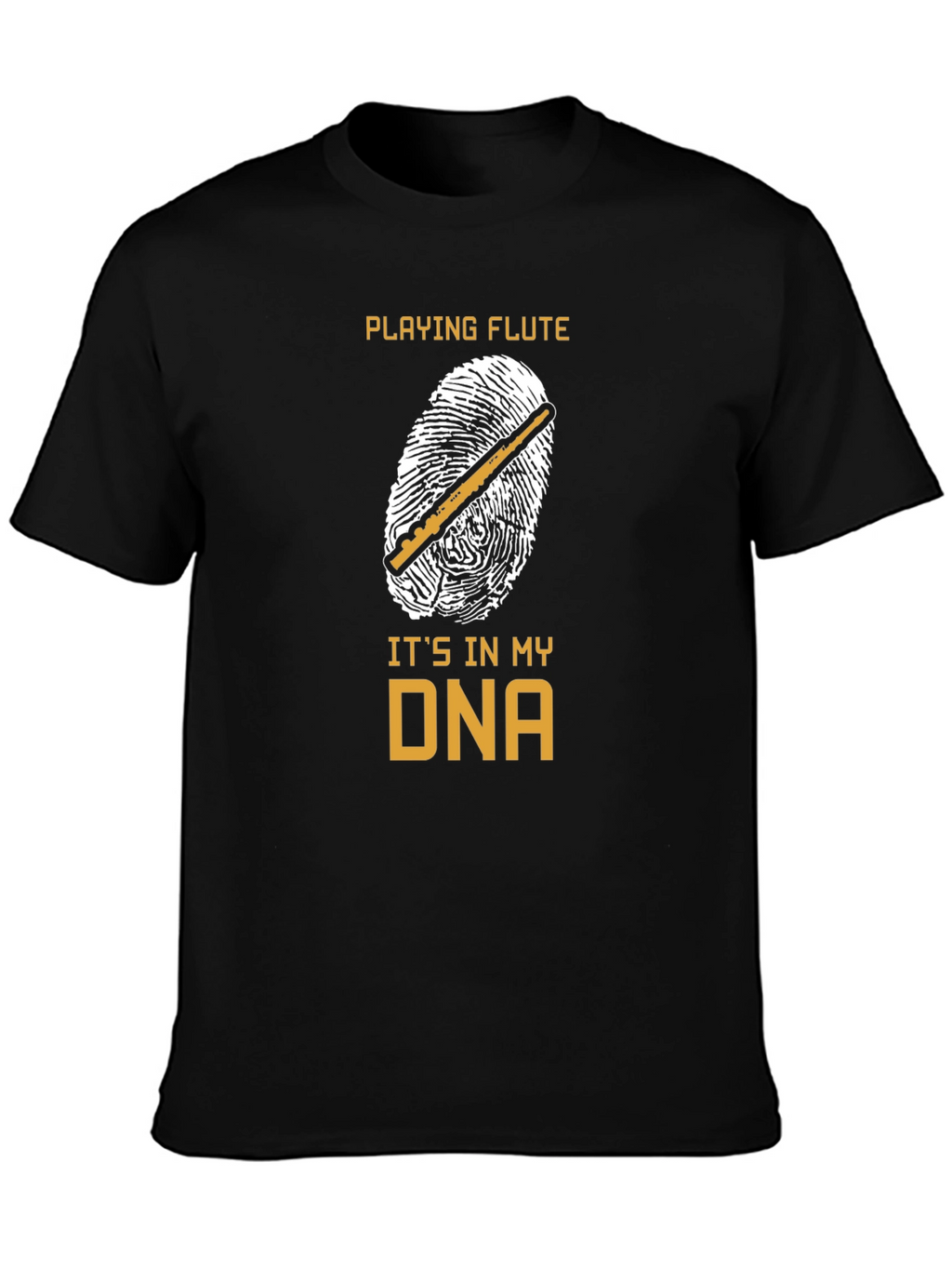 Playing Flute DNA T-Shirt Musician Gift