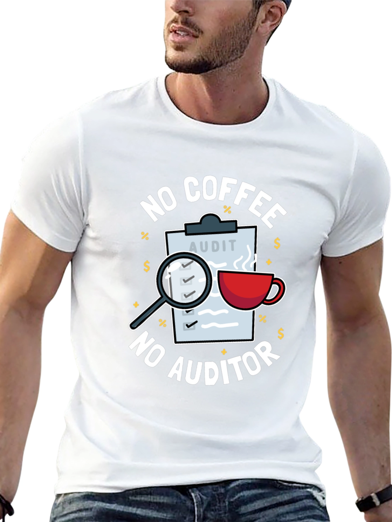 No Coffee No Auditor Funny Graphic T-Shirt