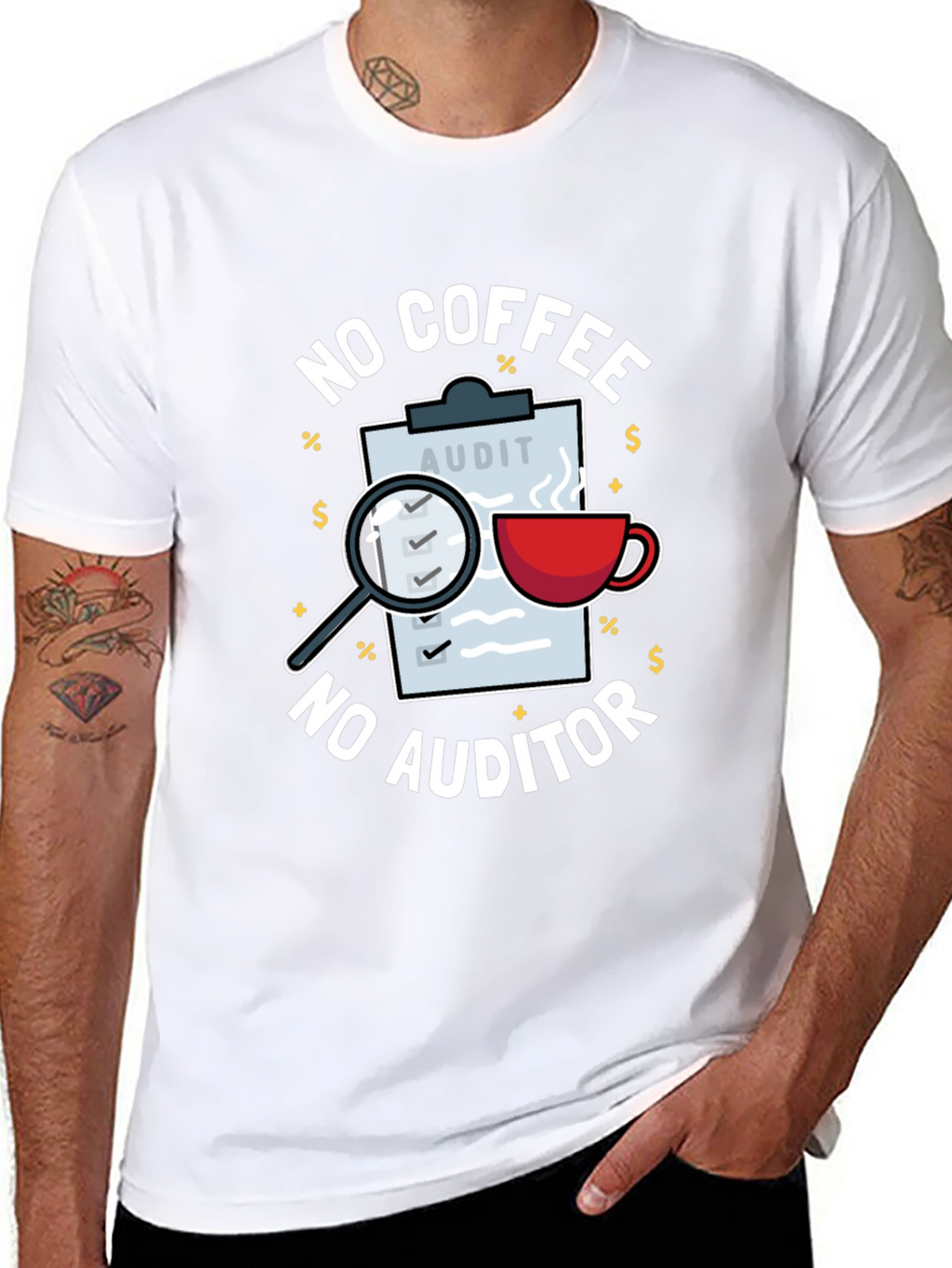 No Coffee No Auditor Funny Graphic T-Shirt