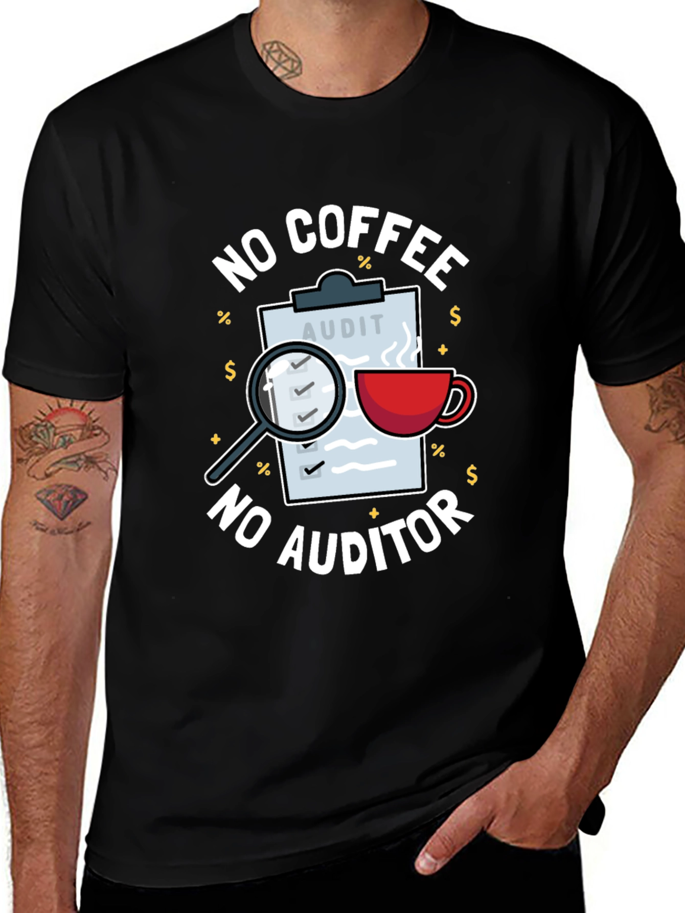 No Coffee No Auditor Funny Graphic T-Shirt