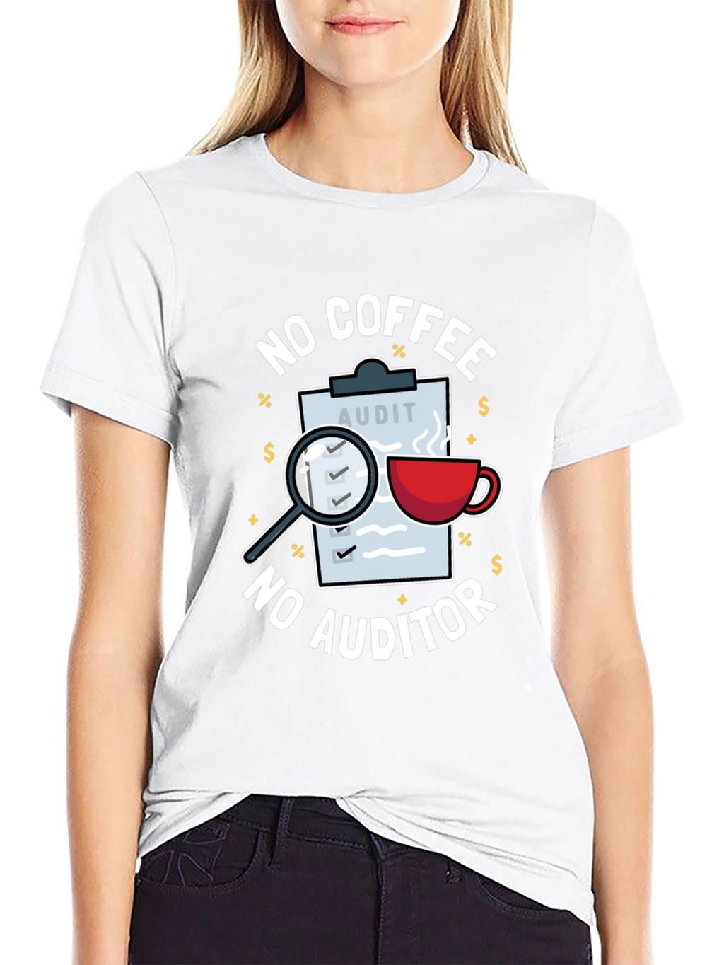 No Coffee No Auditor Funny Graphic T-Shirt