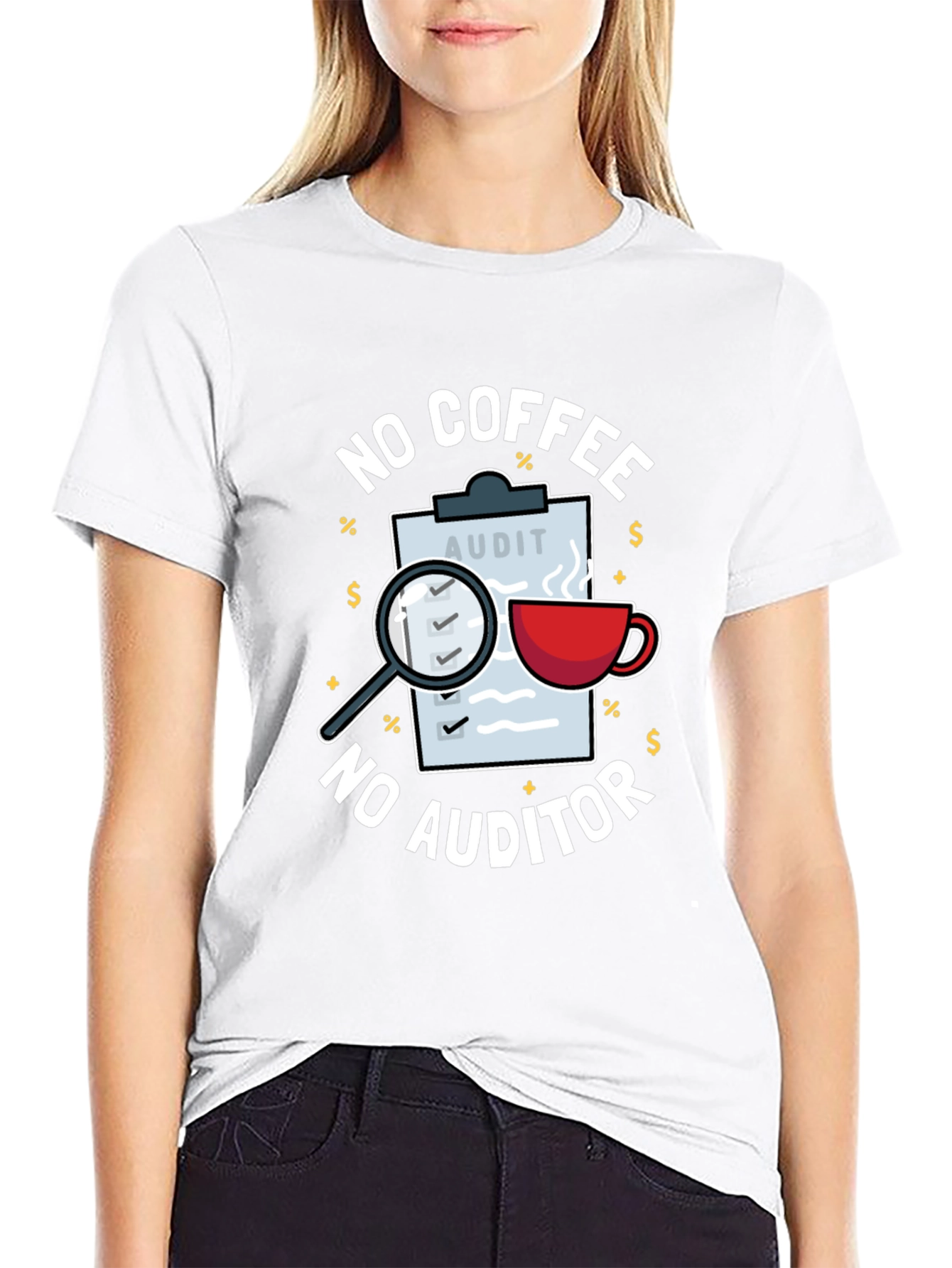 No Coffee No Auditor Funny Graphic T-Shirt