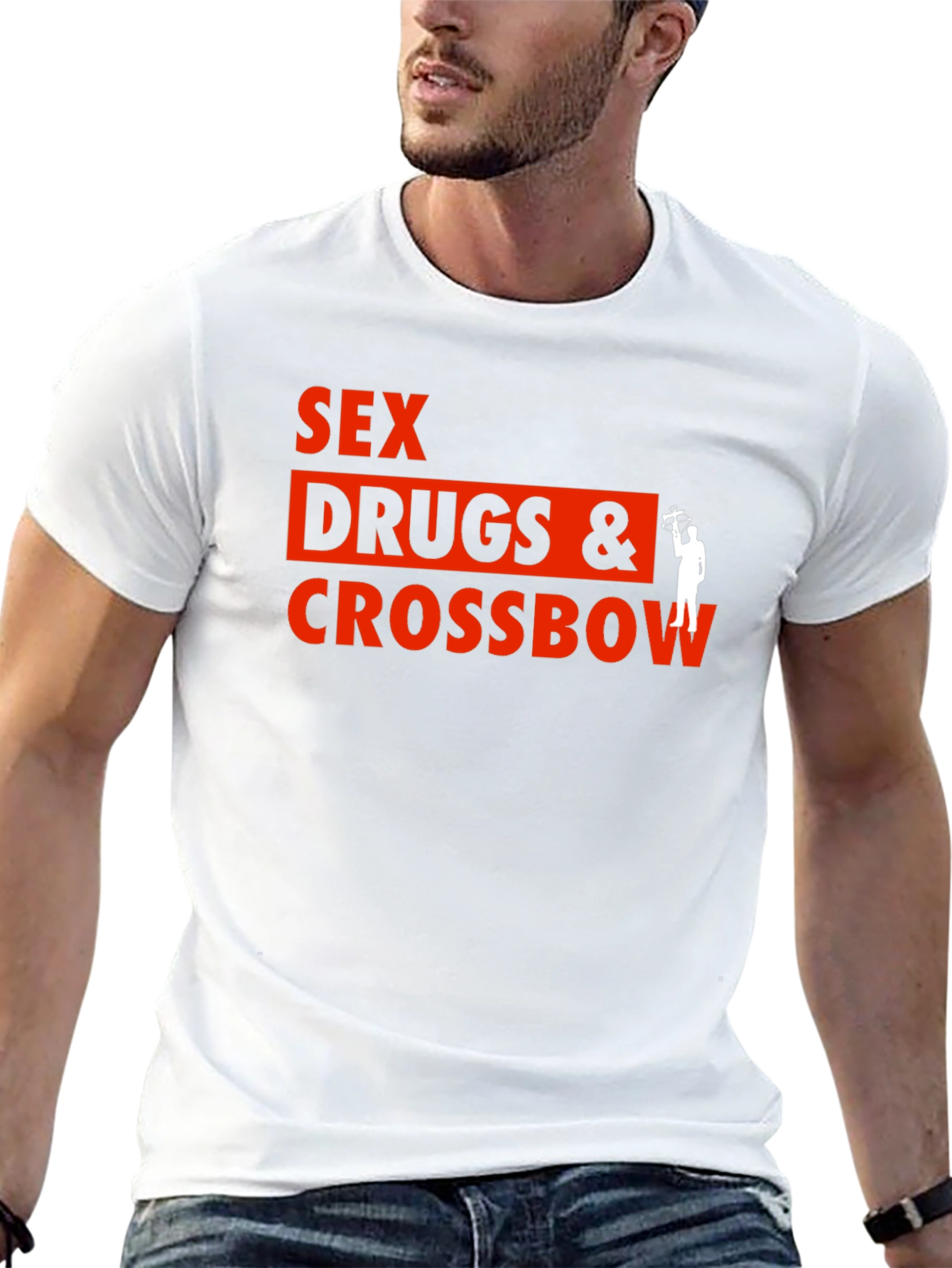Sex Drugs & Crossbow Black Graphic T-Shirt