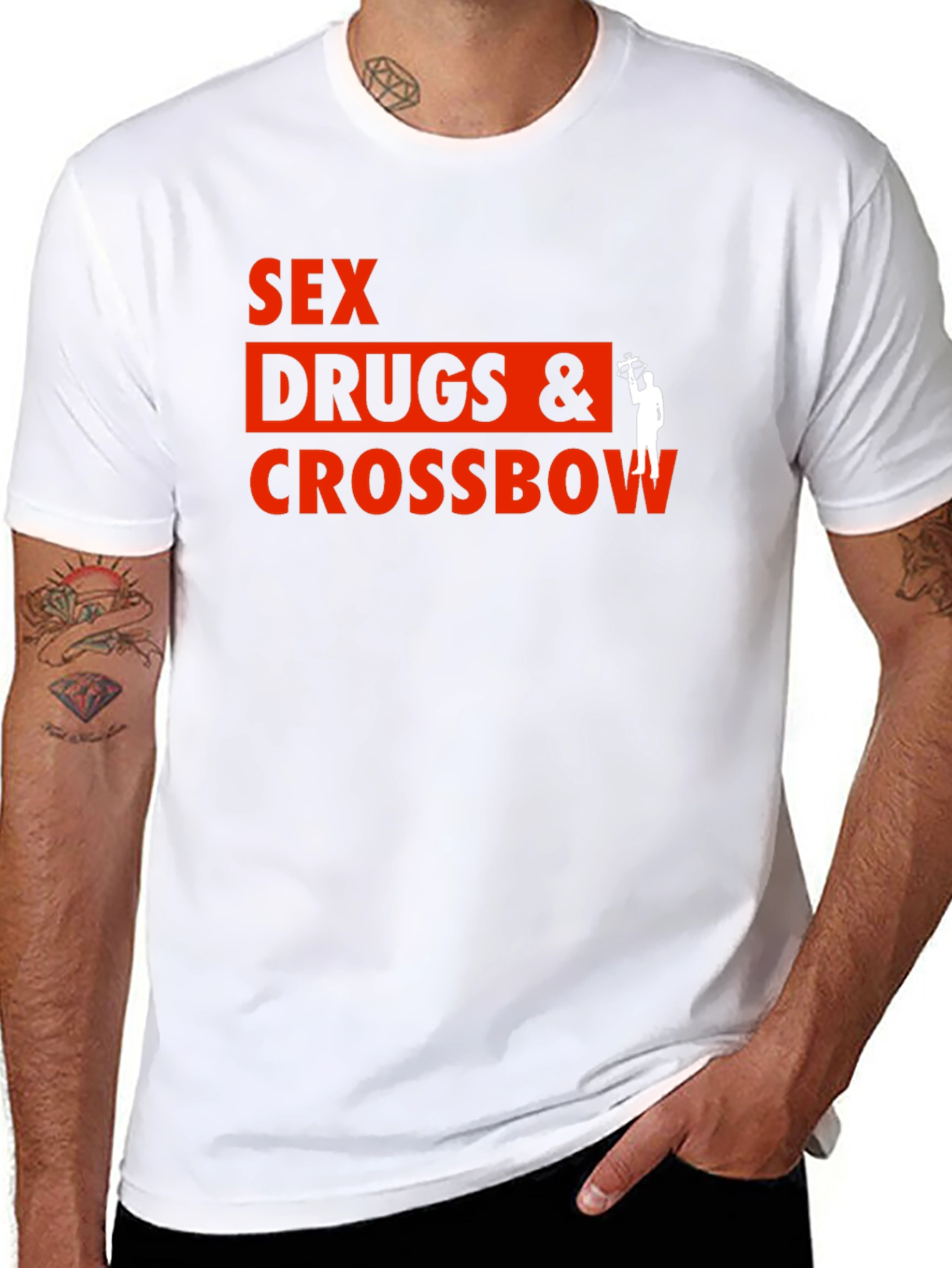 Sex Drugs & Crossbow Black Graphic T-Shirt