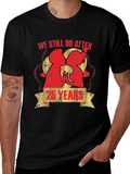 25th Anniversary Couples Graphic T-Shirt
