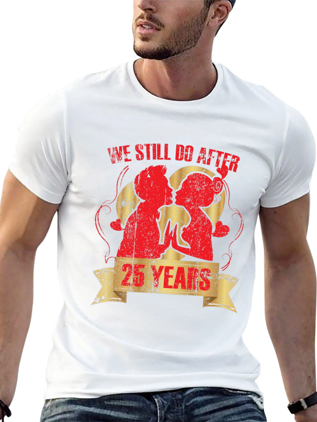 25th Anniversary Couples Graphic T-Shirt