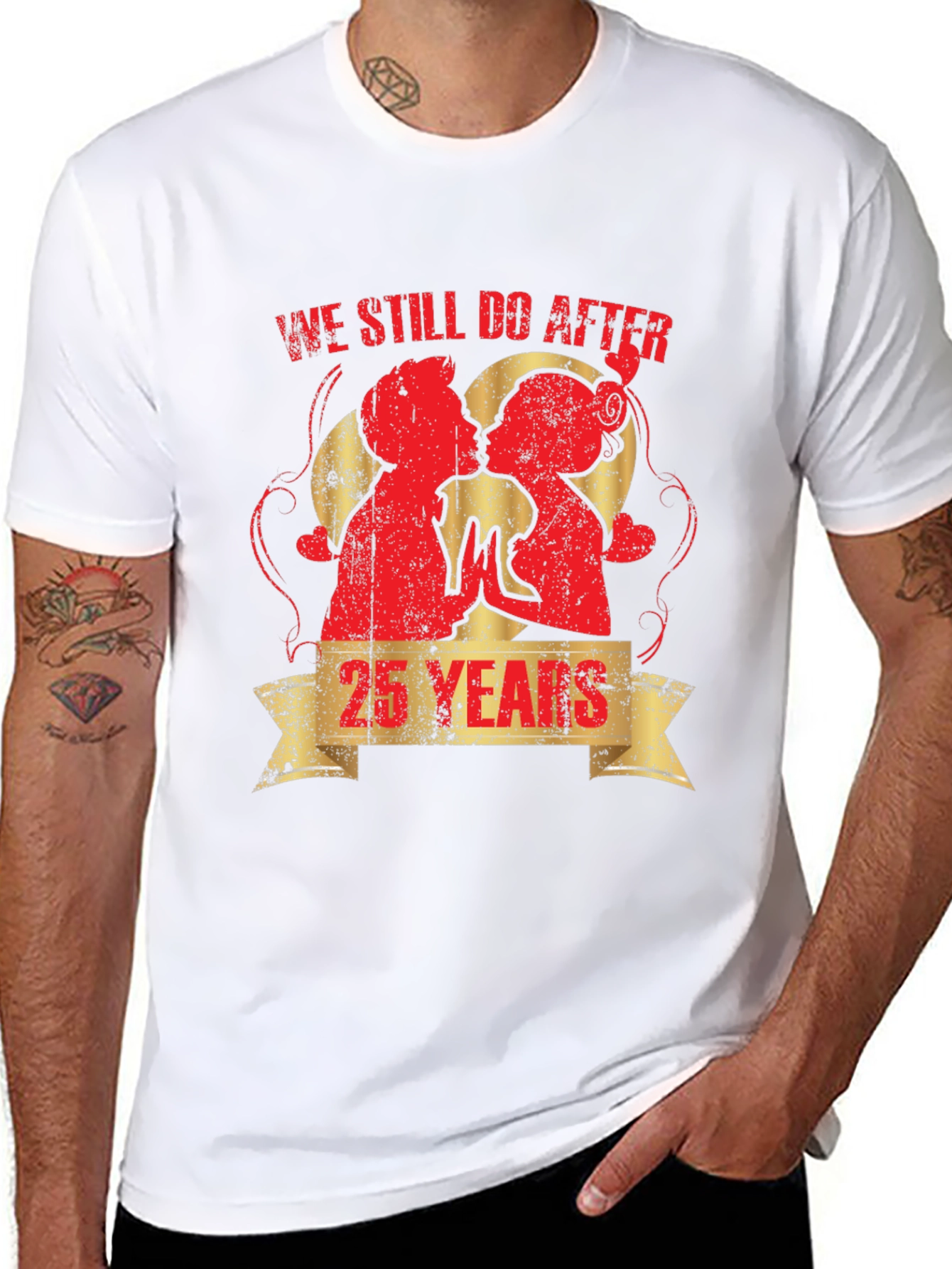 25th Anniversary Couples Graphic T-Shirt