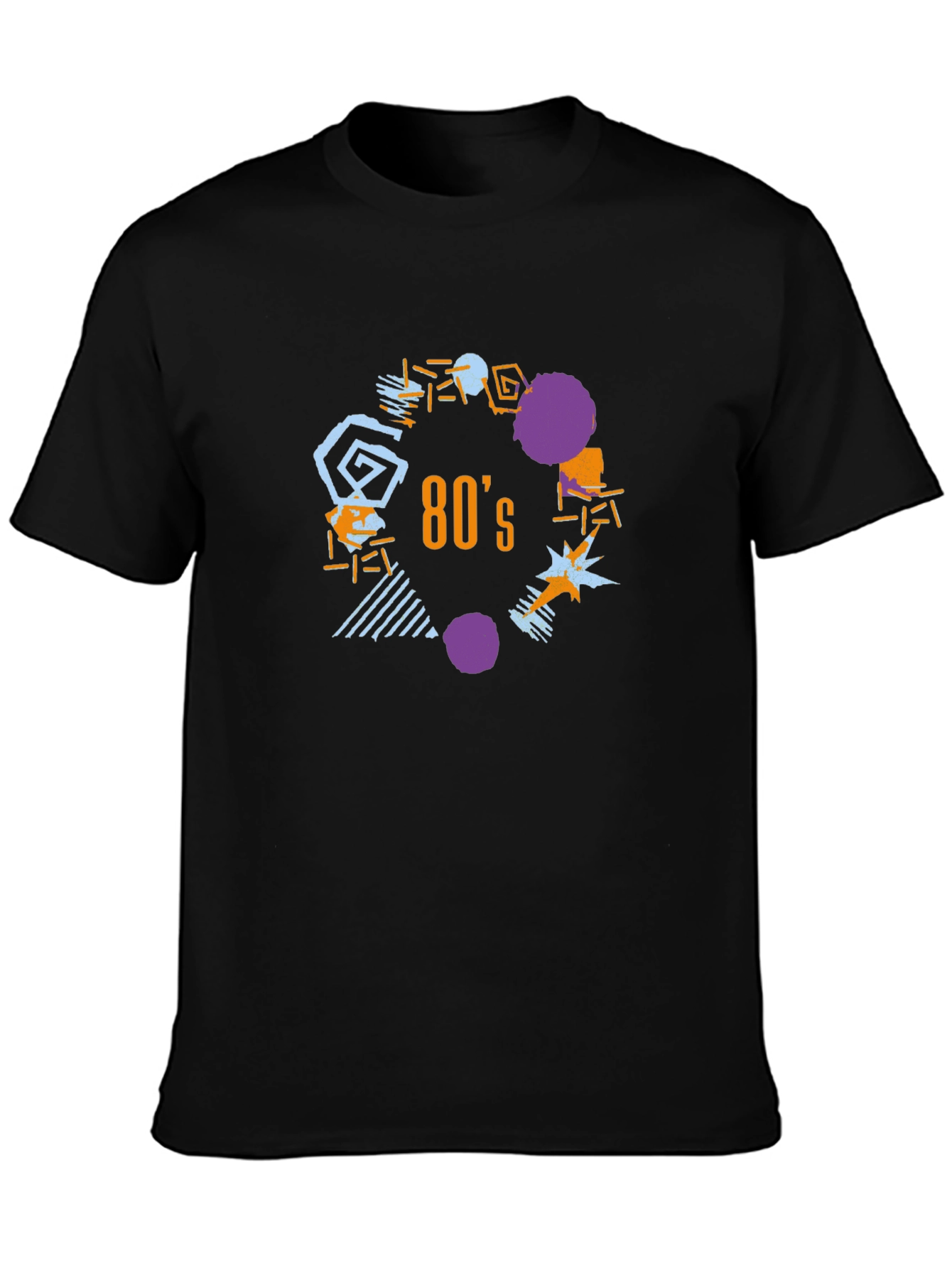 Retro 80s Graphic T-Shirt - Black