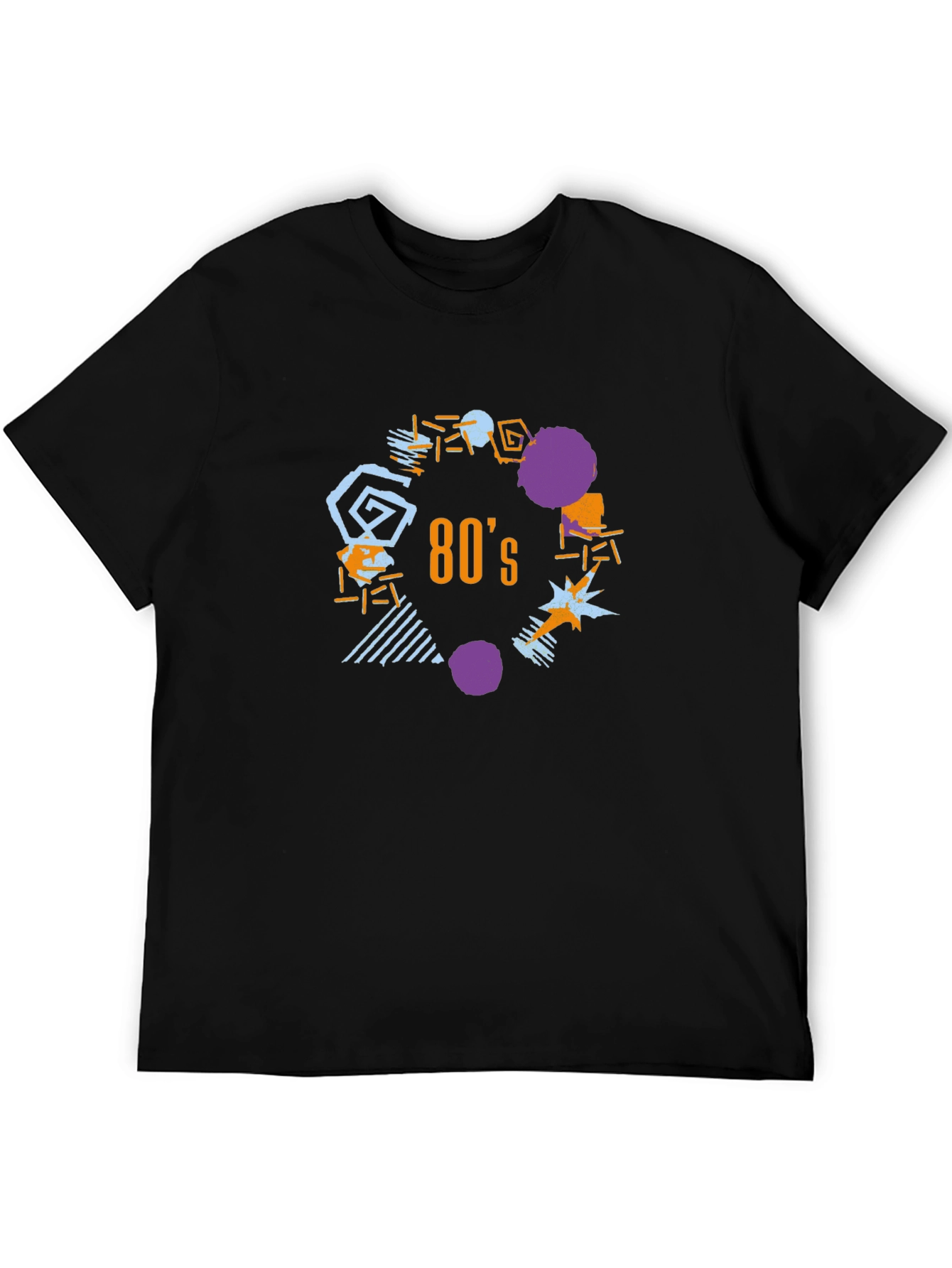 Retro 80s Graphic T-Shirt - Black