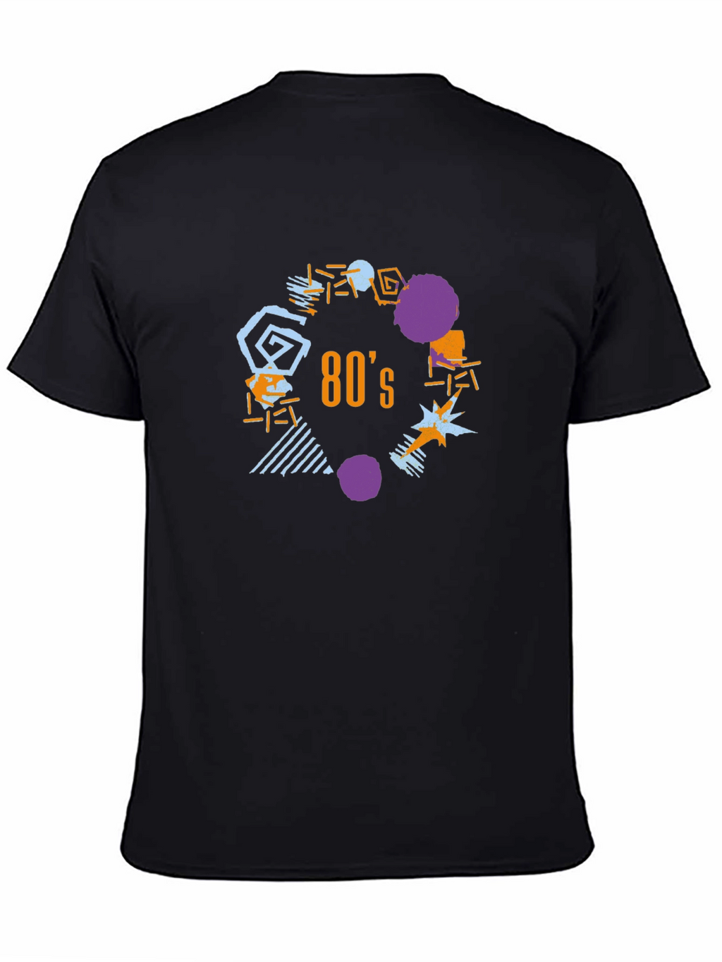 Retro 80s Graphic T-Shirt - Black