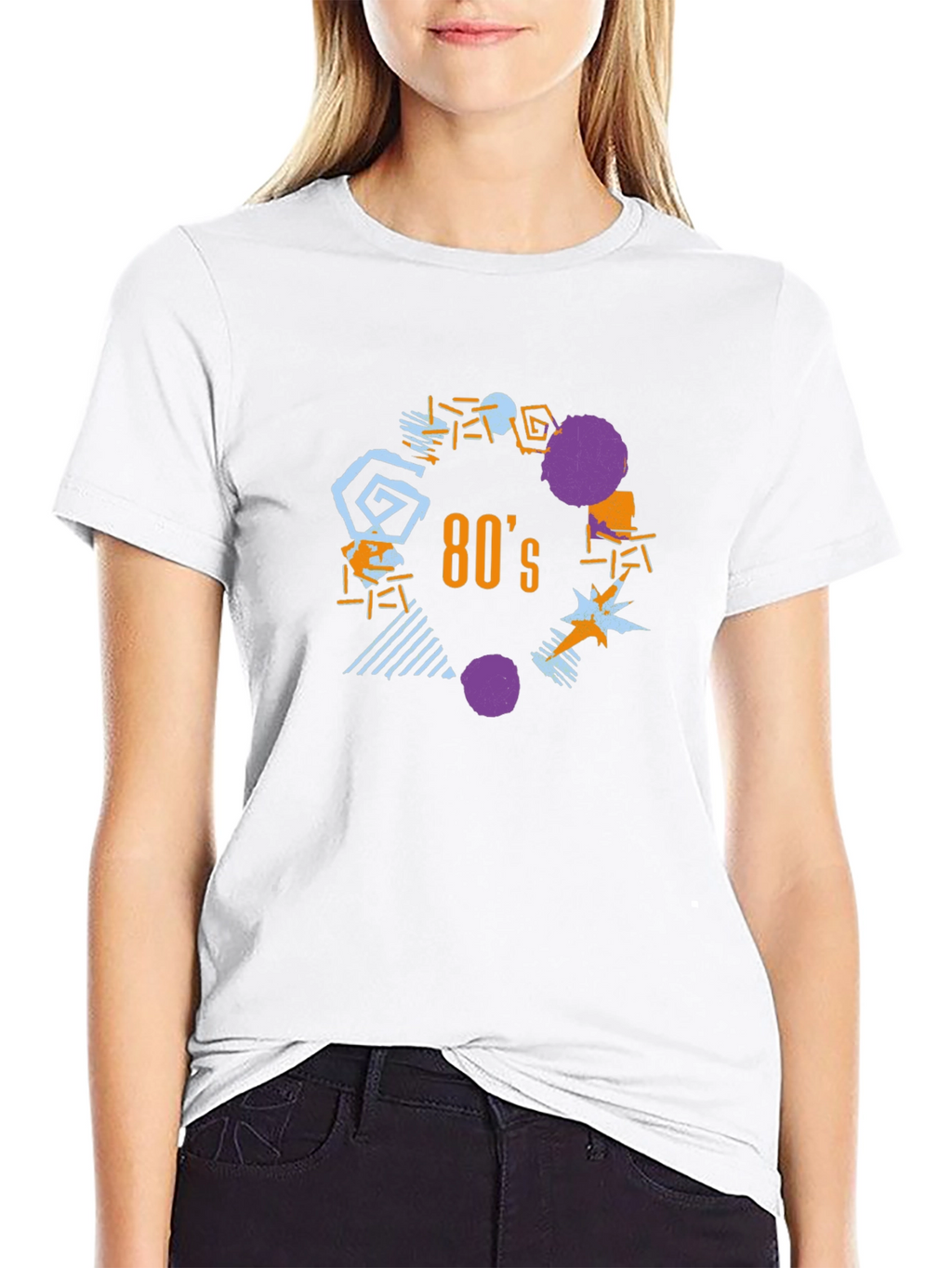 Retro 80s Graphic T-Shirt - Black