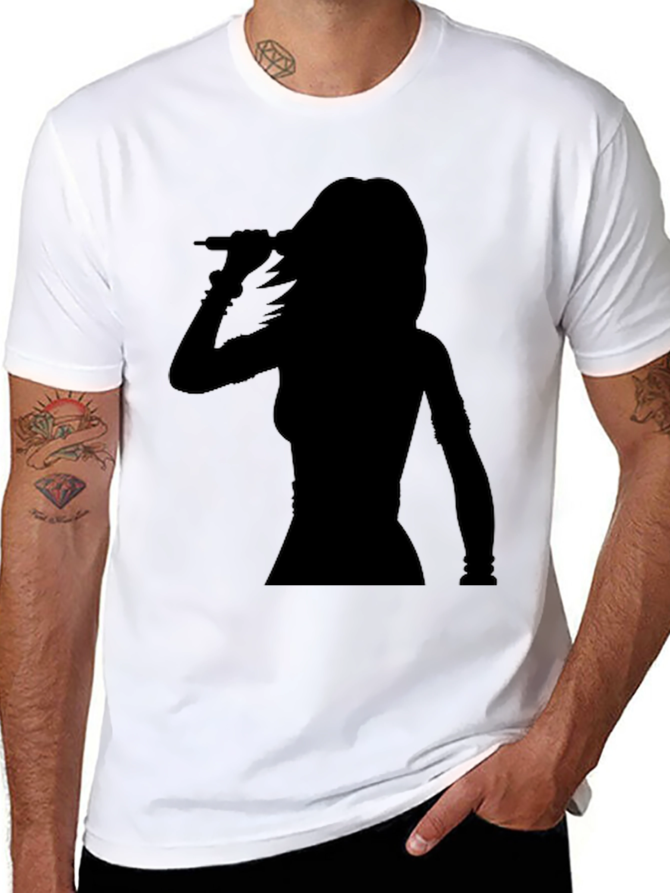 Silhouette Singer Graphic Tee