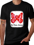 Heart Disease Awareness Butterfly Ribbon T-Shirt