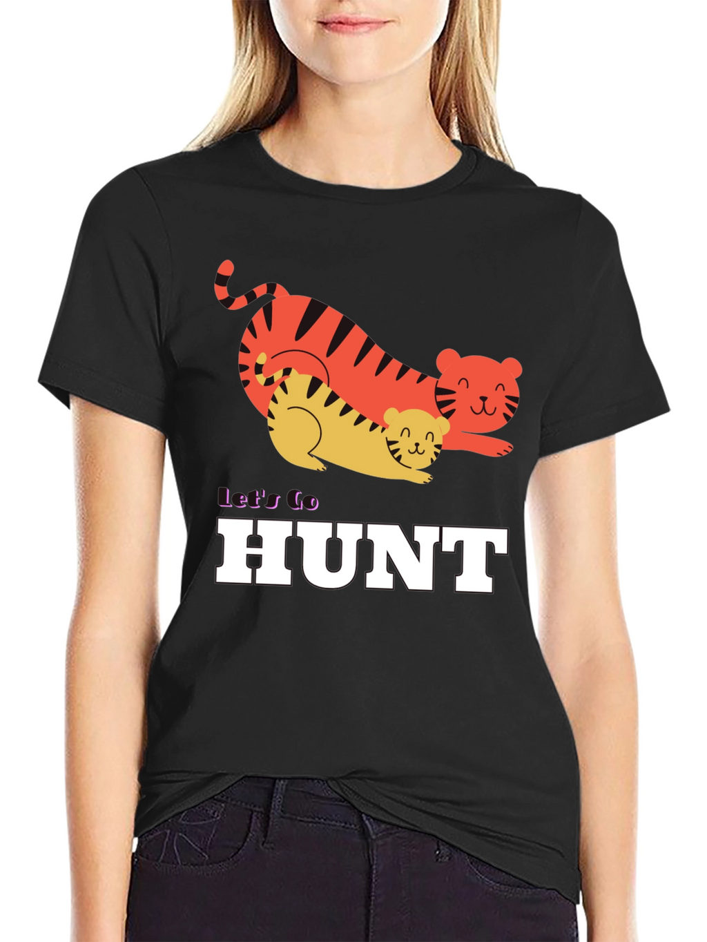 Lets Go Hunt Tiger Graphic Tee