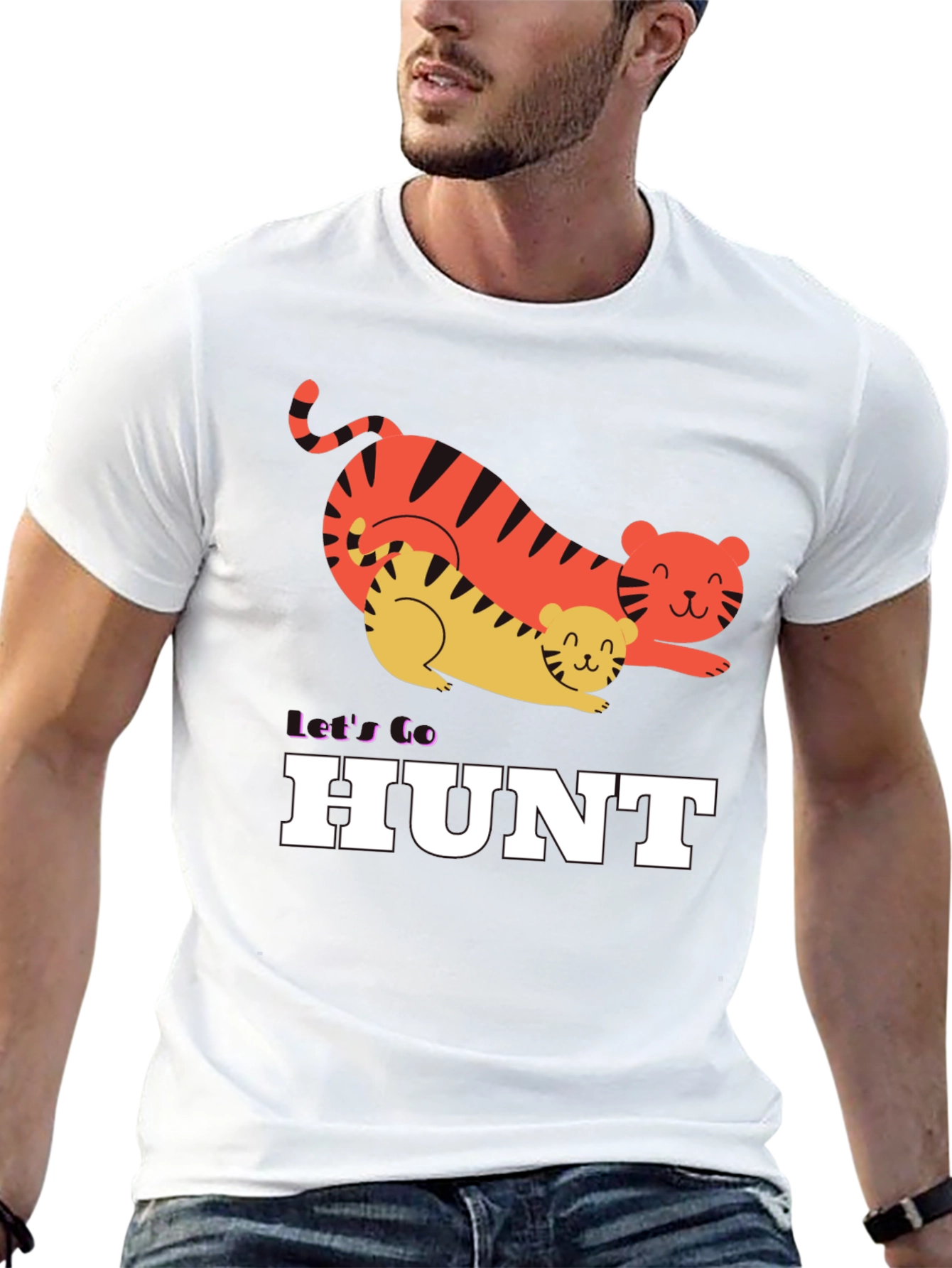 Lets Go Hunt Tiger Graphic Tee