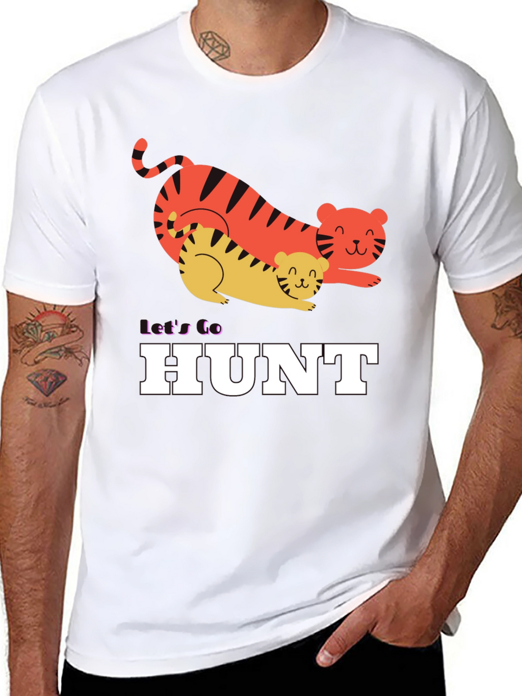 Lets Go Hunt Tiger Graphic Tee
