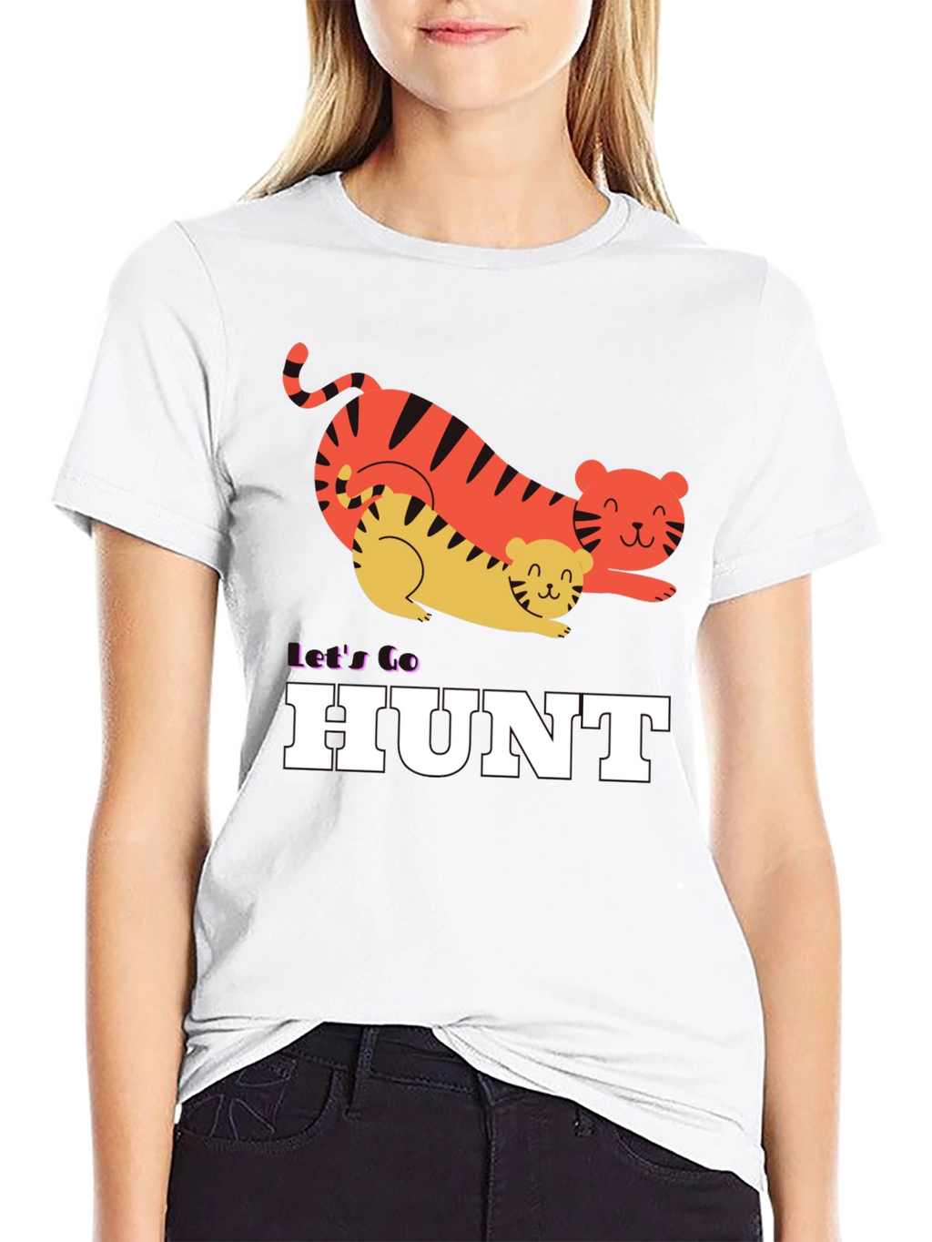 Lets Go Hunt Tiger Graphic Tee