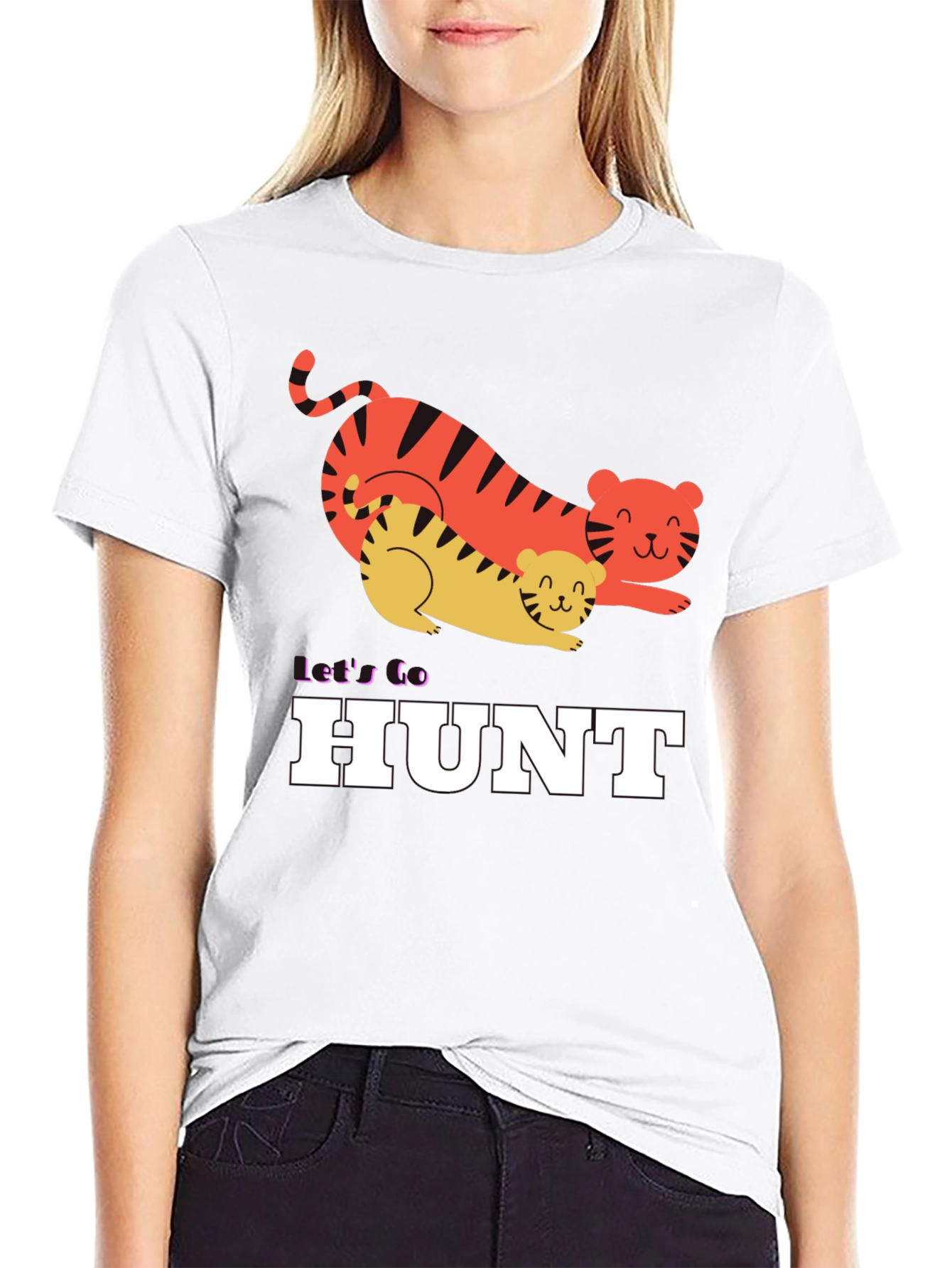 Lets Go Hunt Tiger Graphic Tee