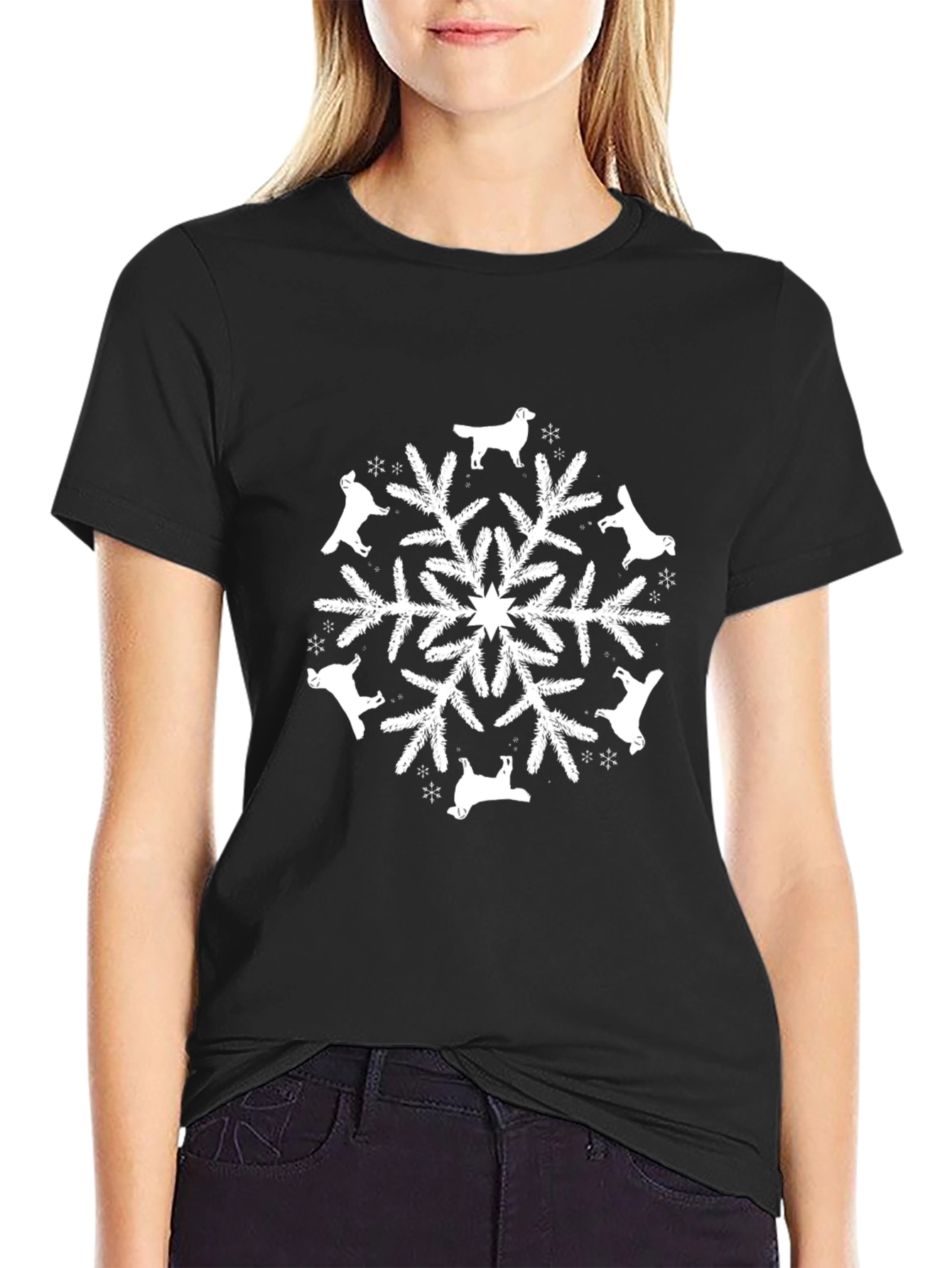 Dog Snowflake Graphic Tee