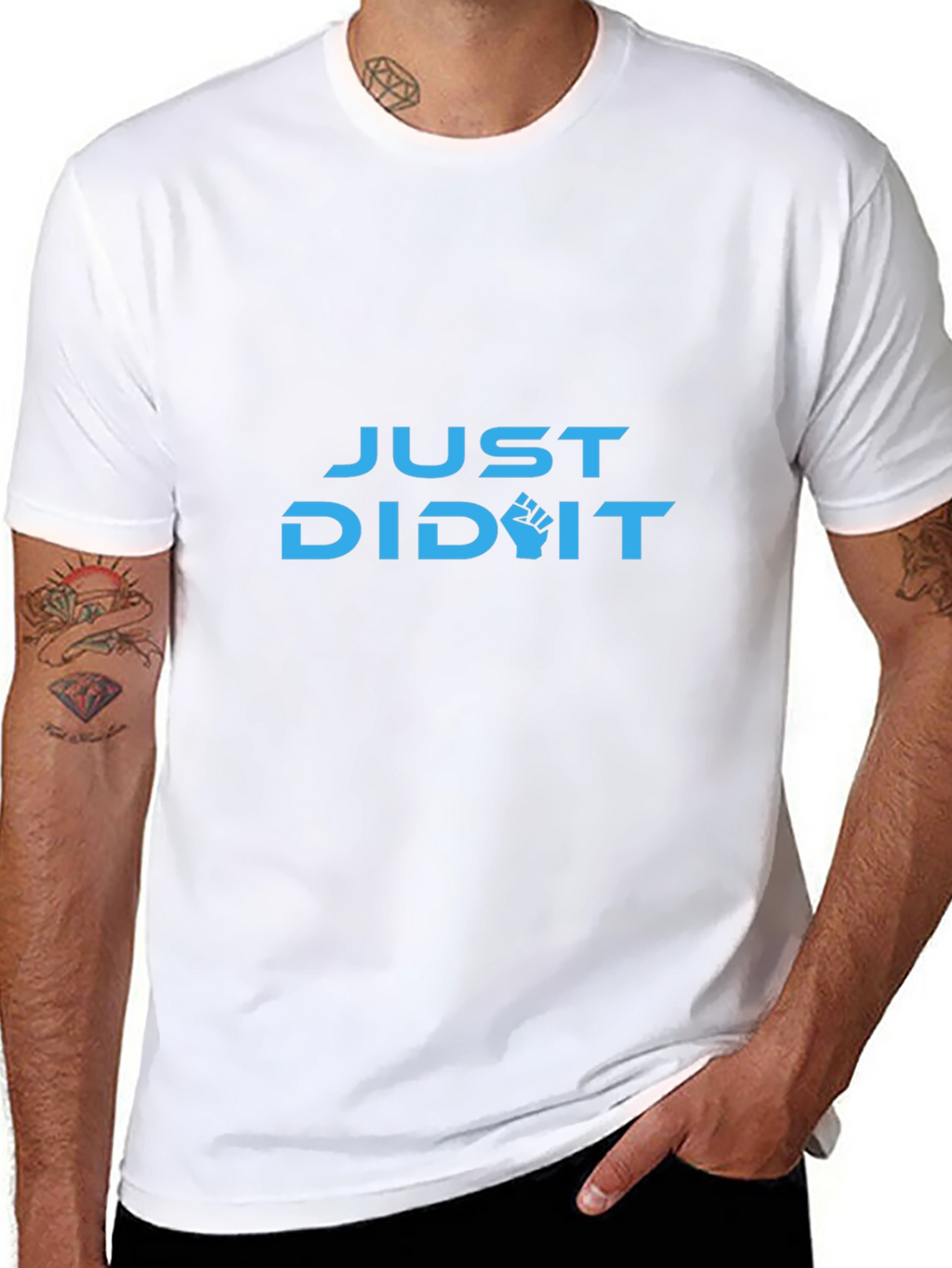 Just Did It Graphic Tee - Black Cotton Blend