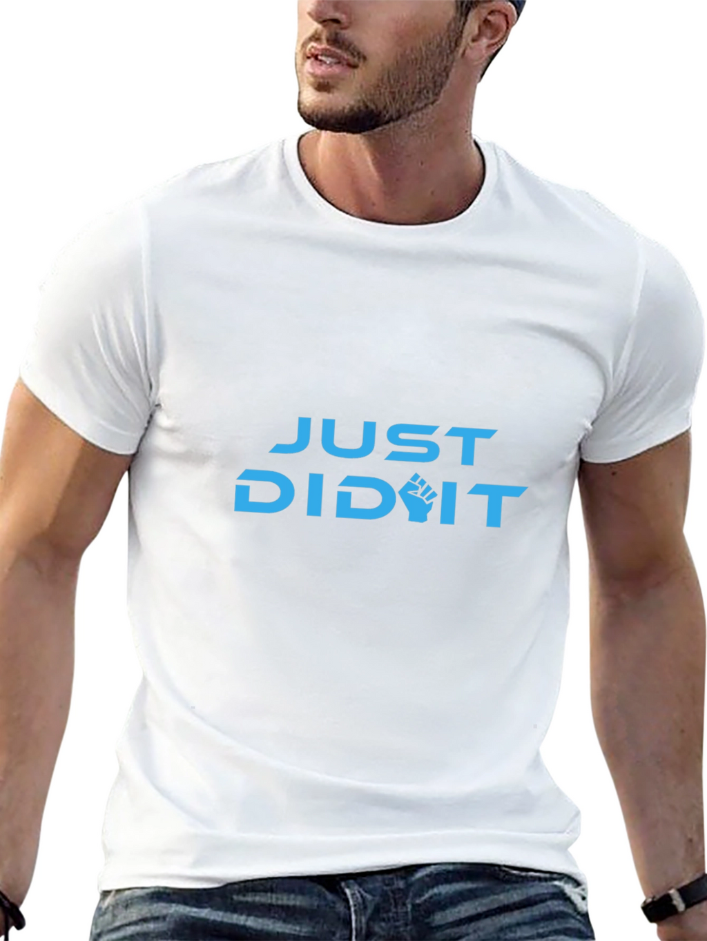 Just Did It Graphic Tee - Black Cotton Blend