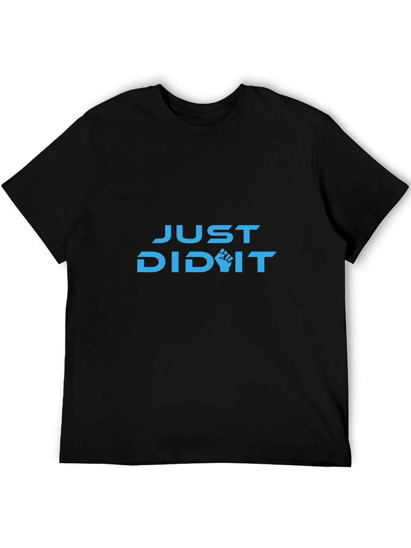 Just Did It Graphic Tee - Black Cotton Blend
