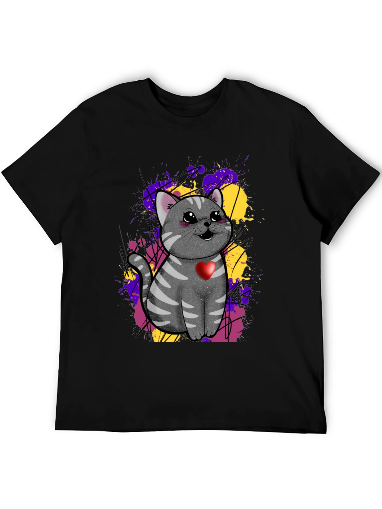 Cat With Heart T-Shirt