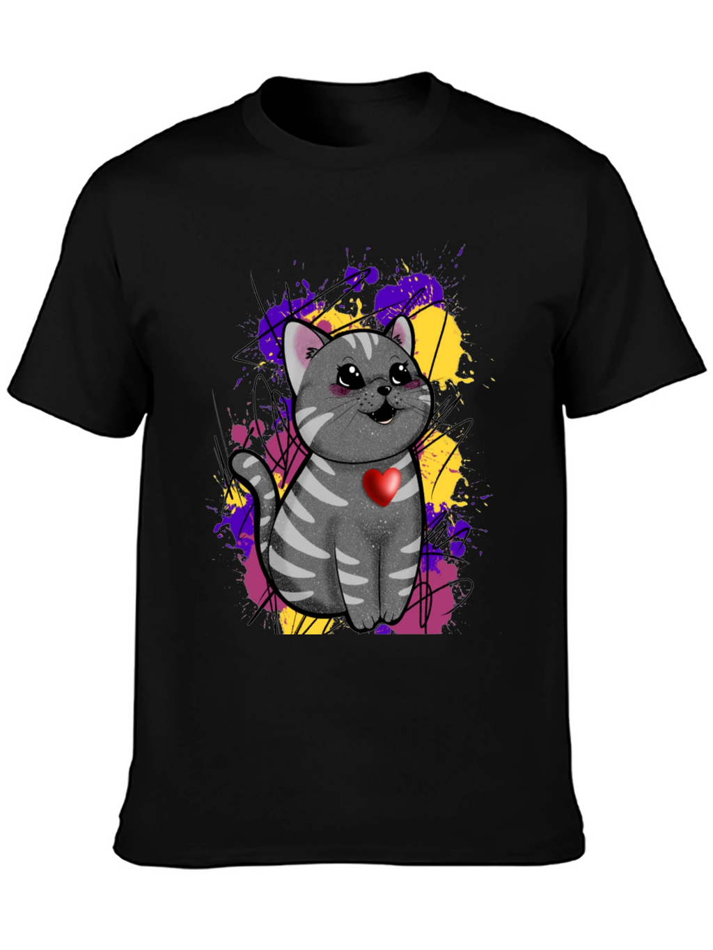 Cat With Heart T-Shirt