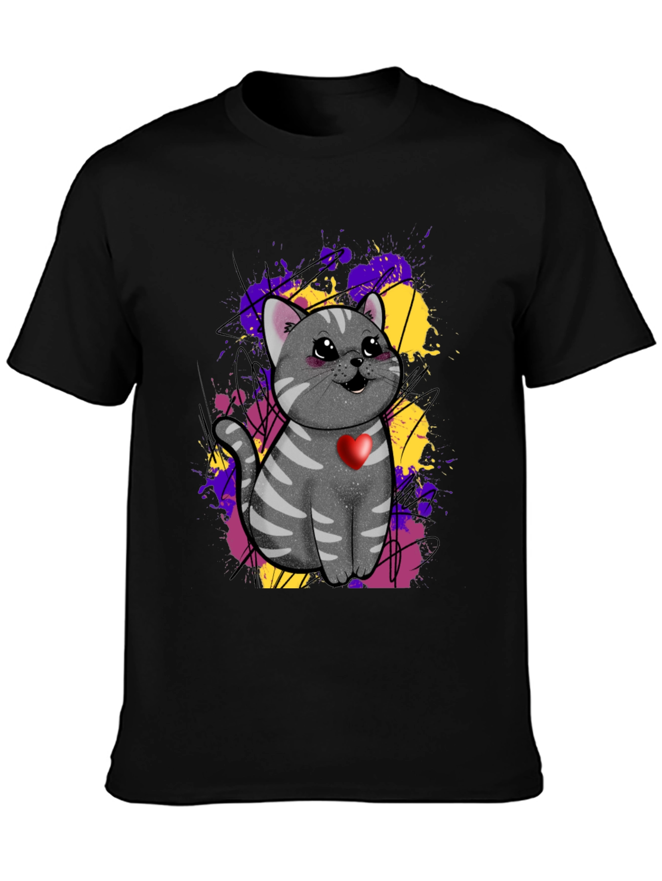 Cat With Heart T-Shirt