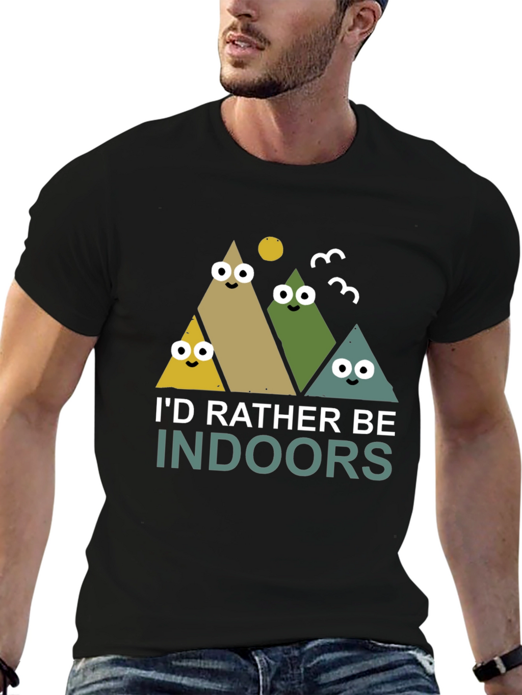 Id Rather Be Indoors Mens Graphic Tee