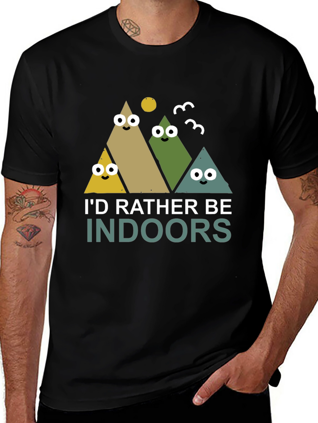 Id Rather Be Indoors Mens Graphic Tee