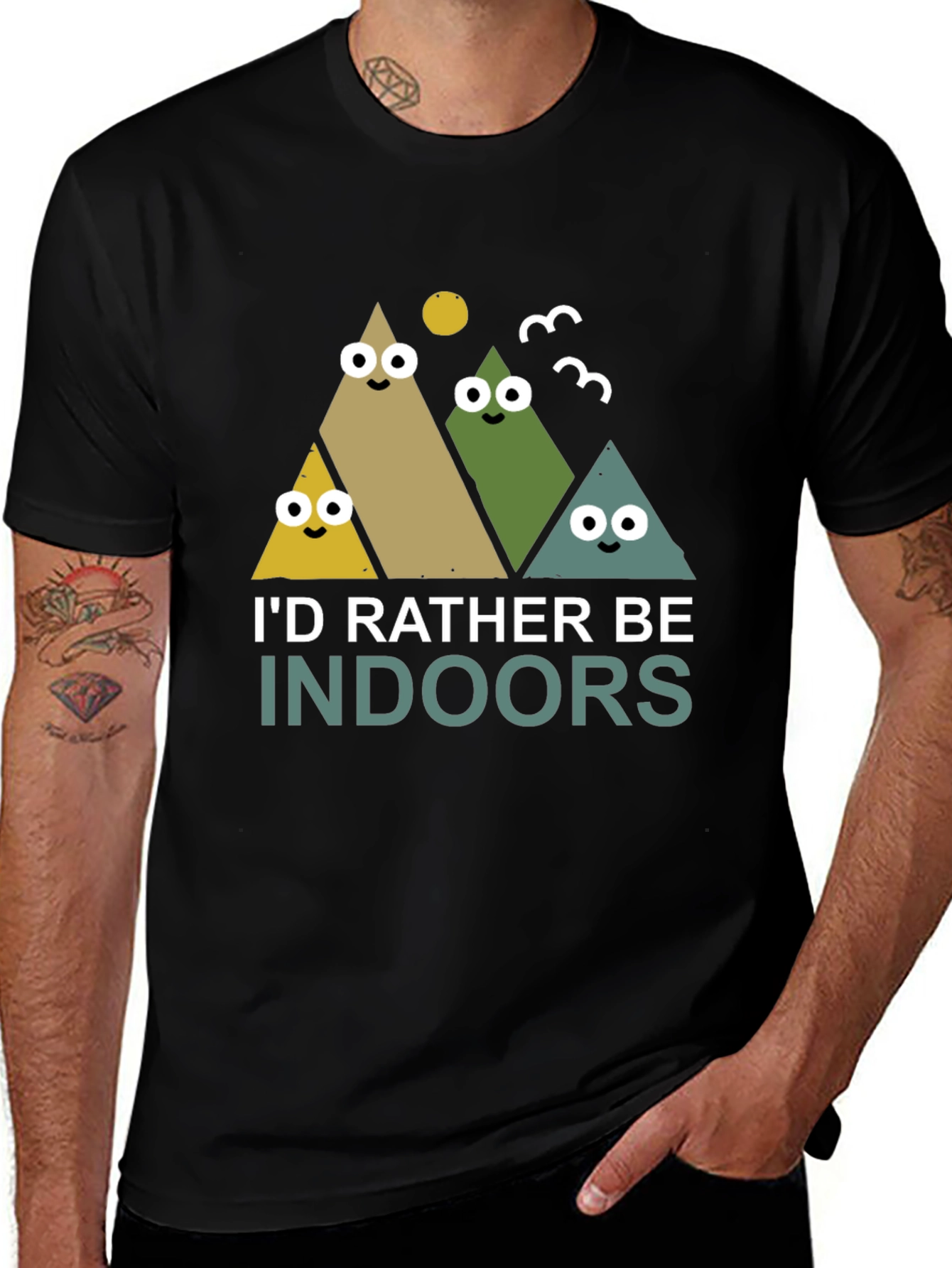 Id Rather Be Indoors Mens Graphic Tee