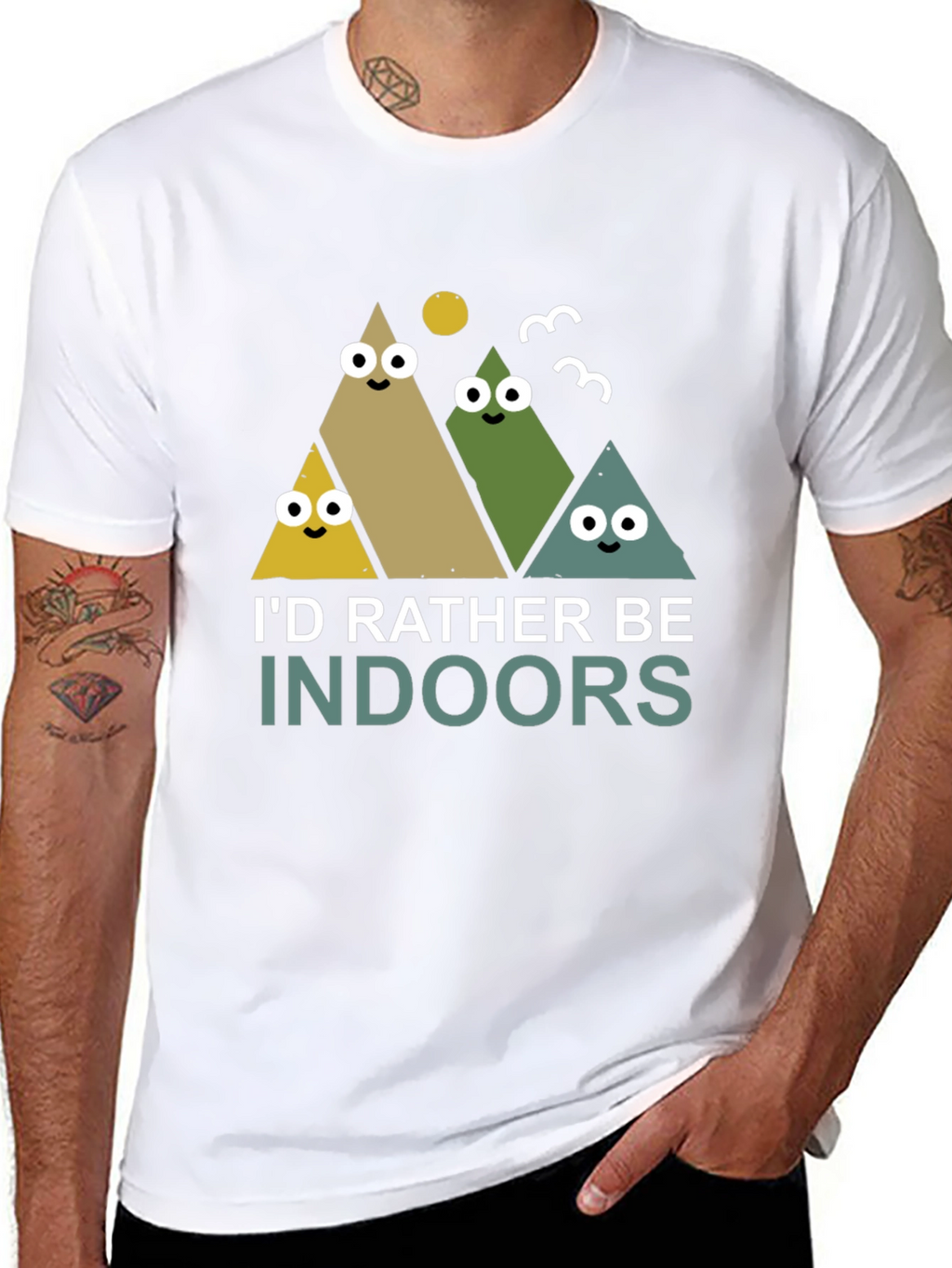 Id Rather Be Indoors Mens Graphic Tee
