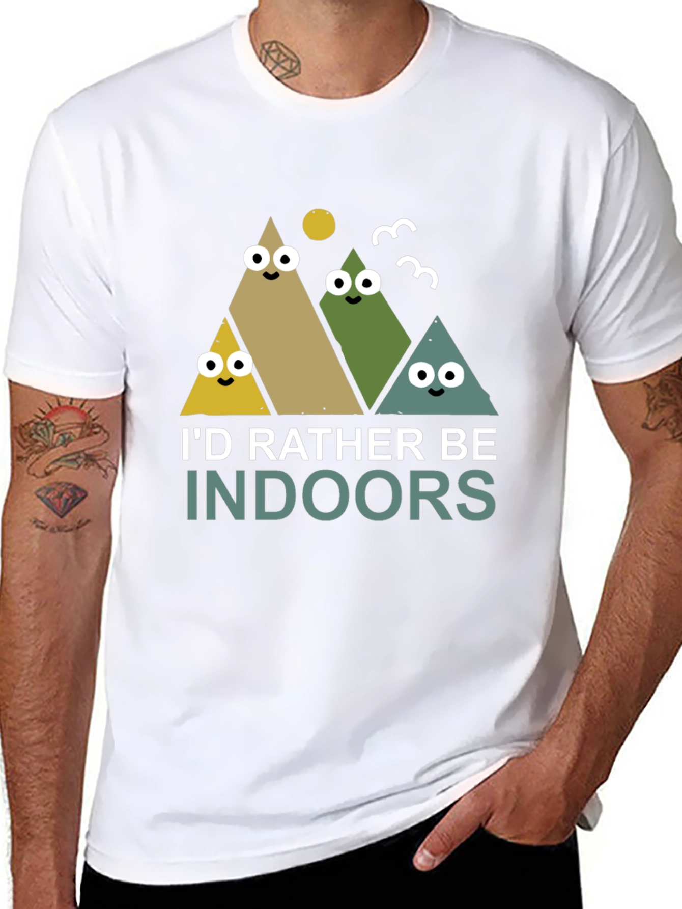 Id Rather Be Indoors Mens Graphic Tee
