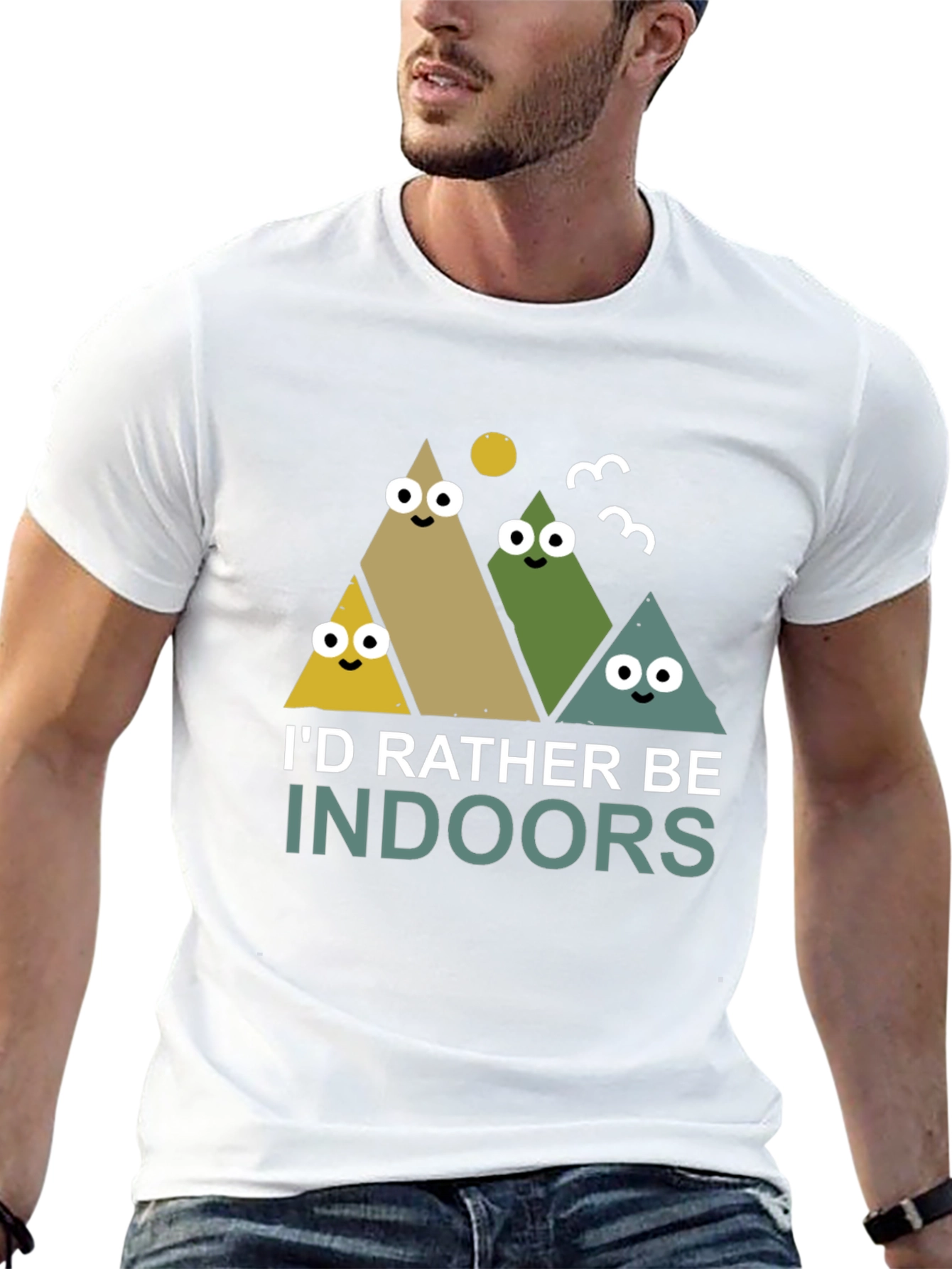 Id Rather Be Indoors Mens Graphic Tee