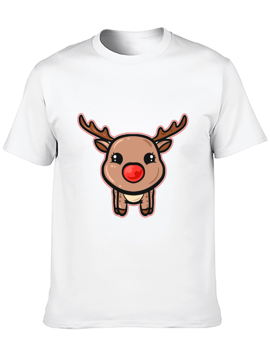 Cute Reindeer Graphic T-Shirt - Festive Holiday Style