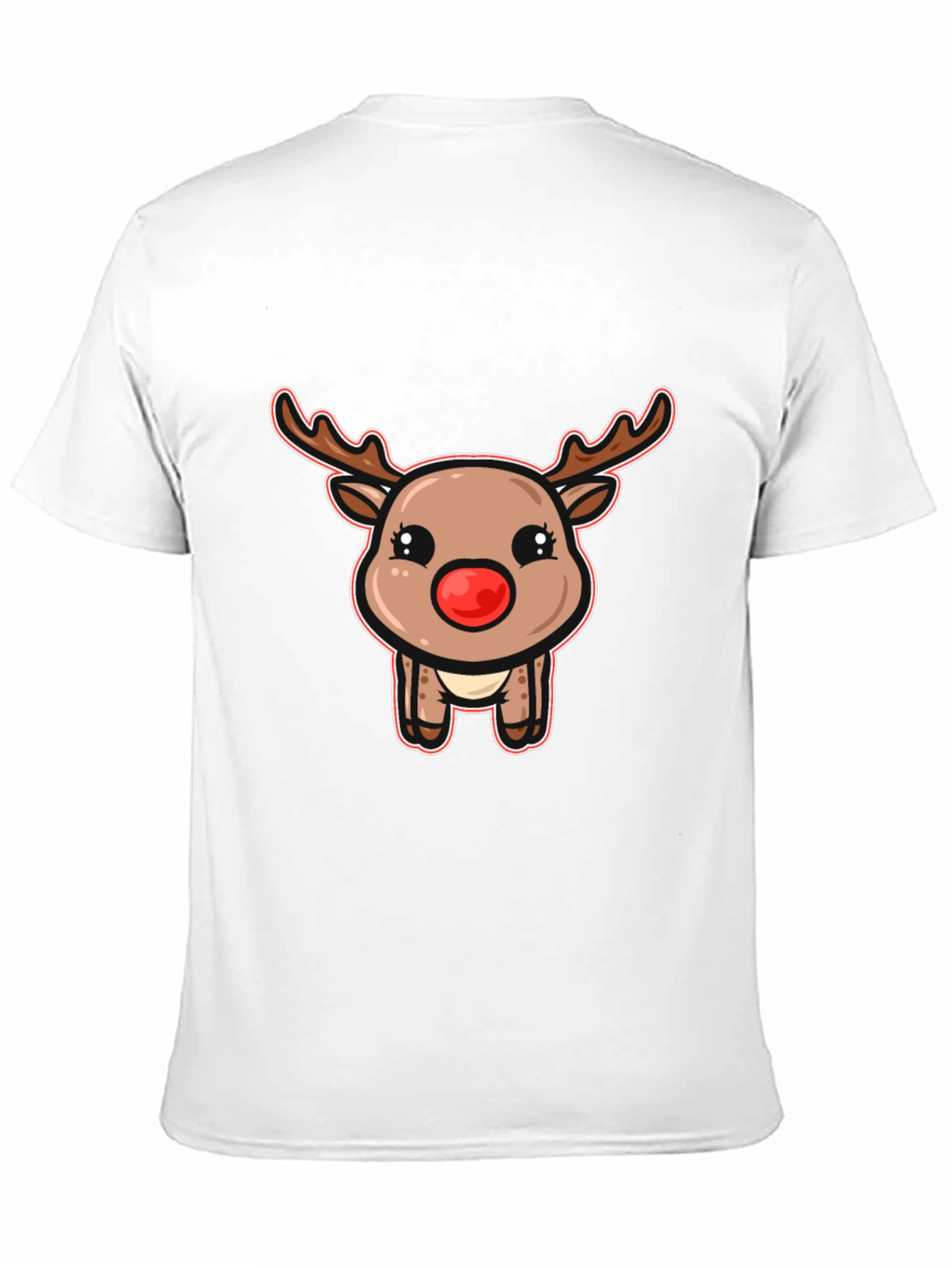 Cute Reindeer Graphic T-Shirt - Festive Holiday Style