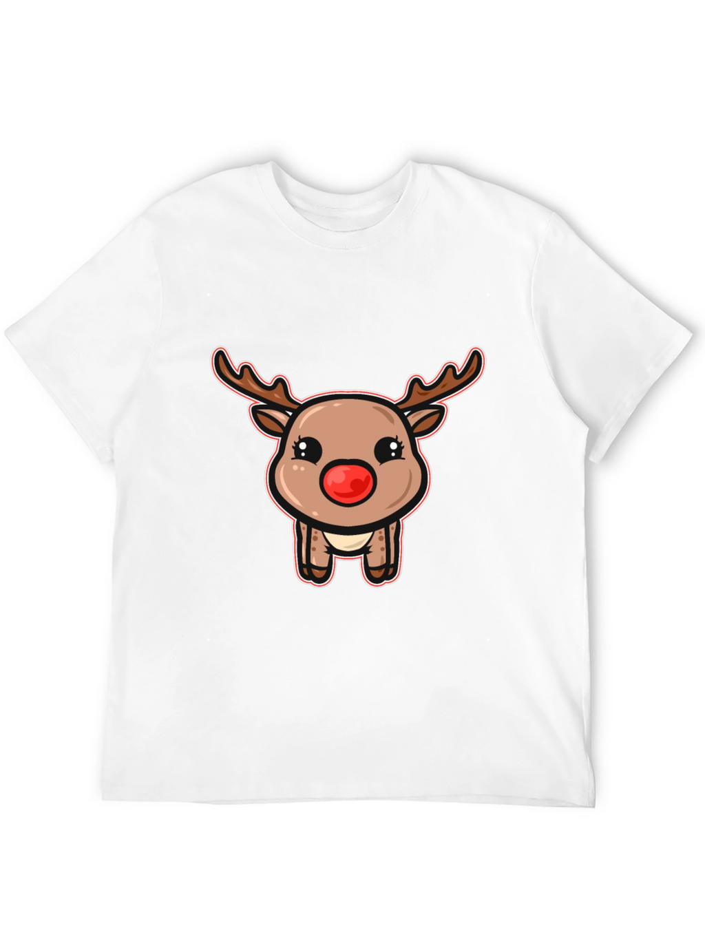 Cute Reindeer Graphic T-Shirt - Festive Holiday Style