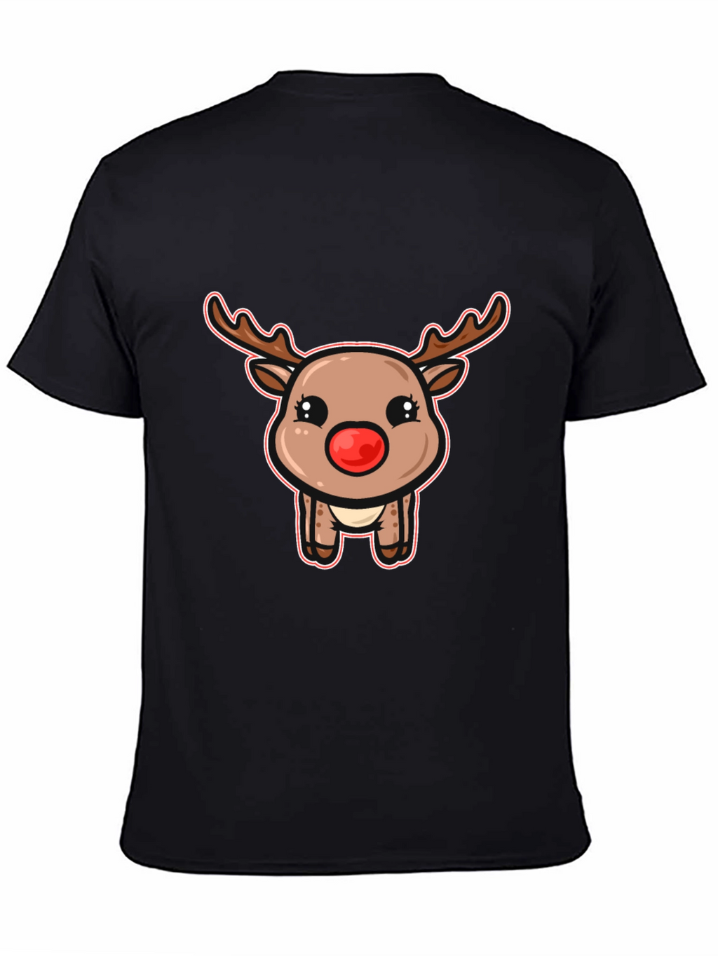 Cute Reindeer Graphic T-Shirt - Festive Holiday Style