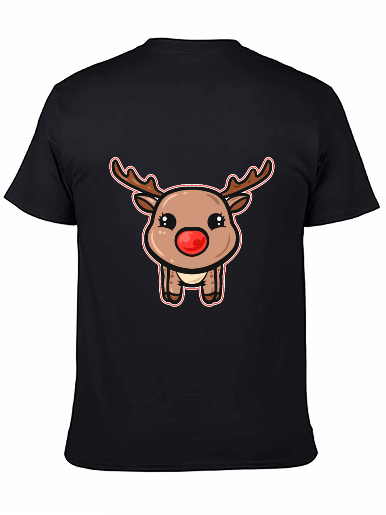 Cute Reindeer Graphic T-Shirt - Festive Holiday Style