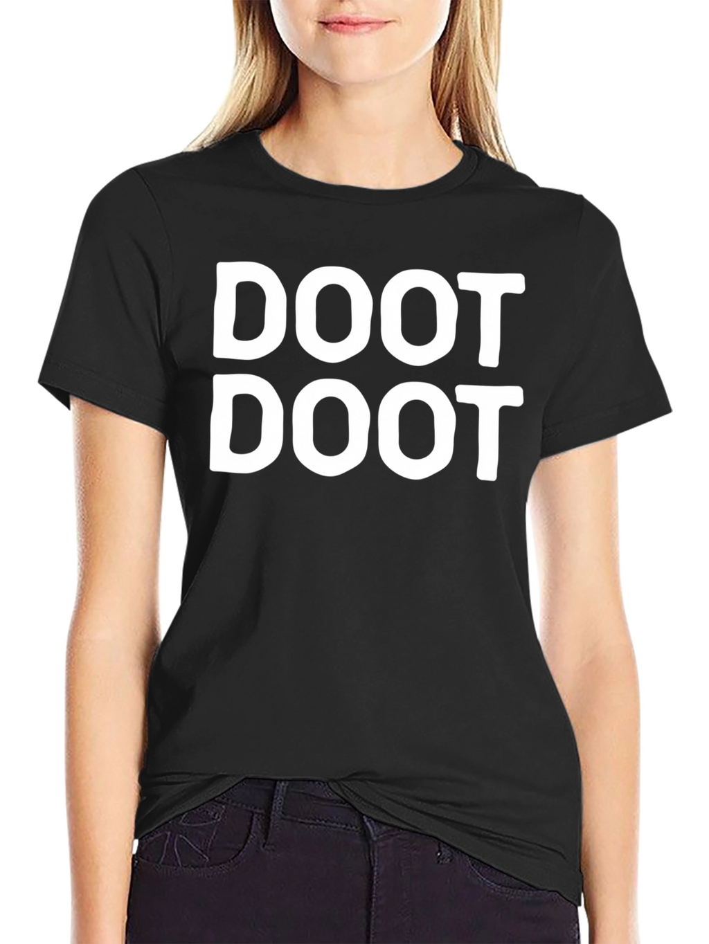 Doot Doot Funny Graphic T-Shirt - Black