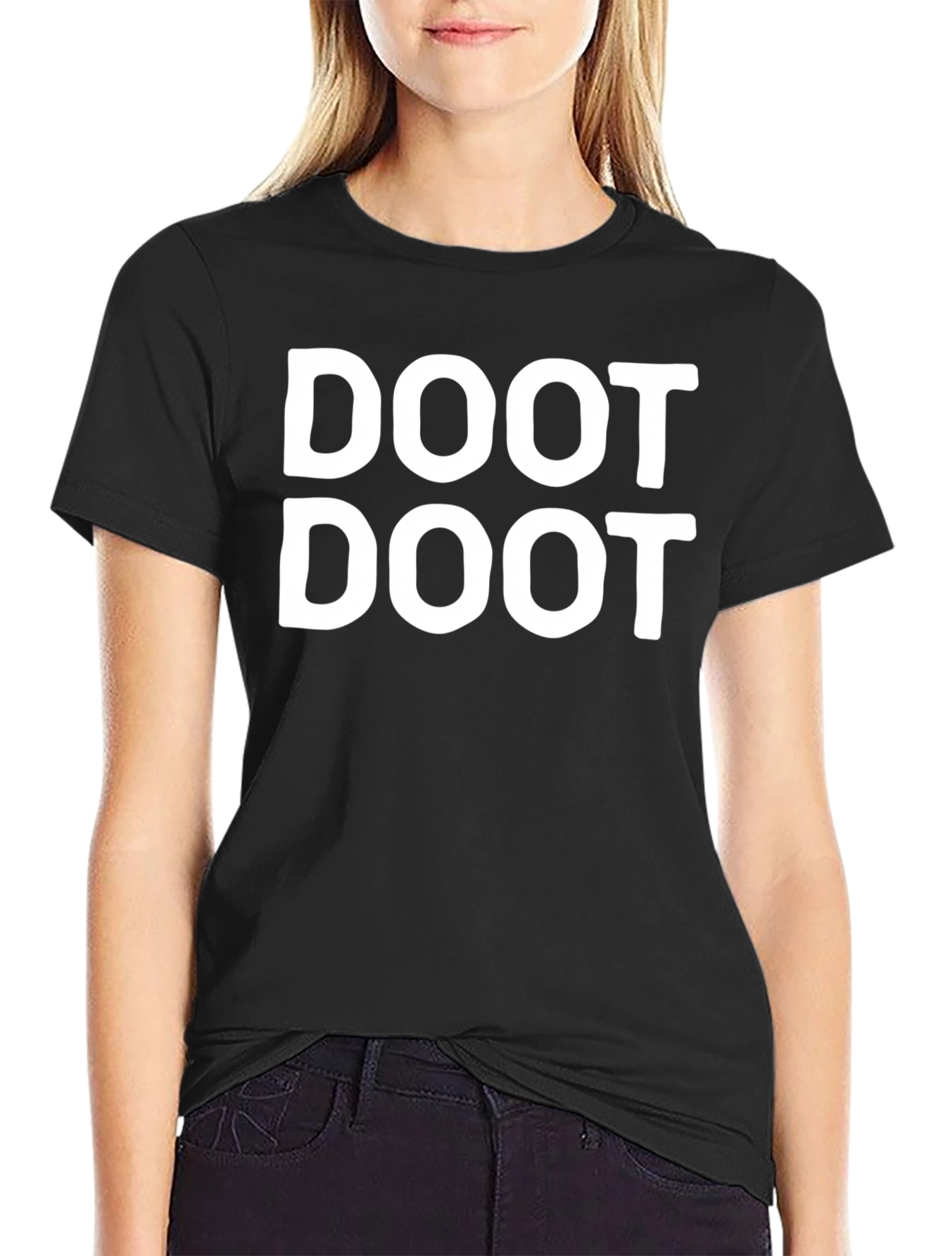 Doot Doot Funny Graphic T-Shirt - Black