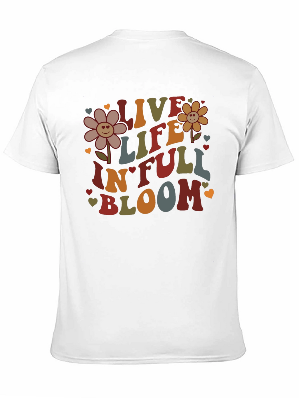 Live Life In Full Bloom Black Graphic Tee