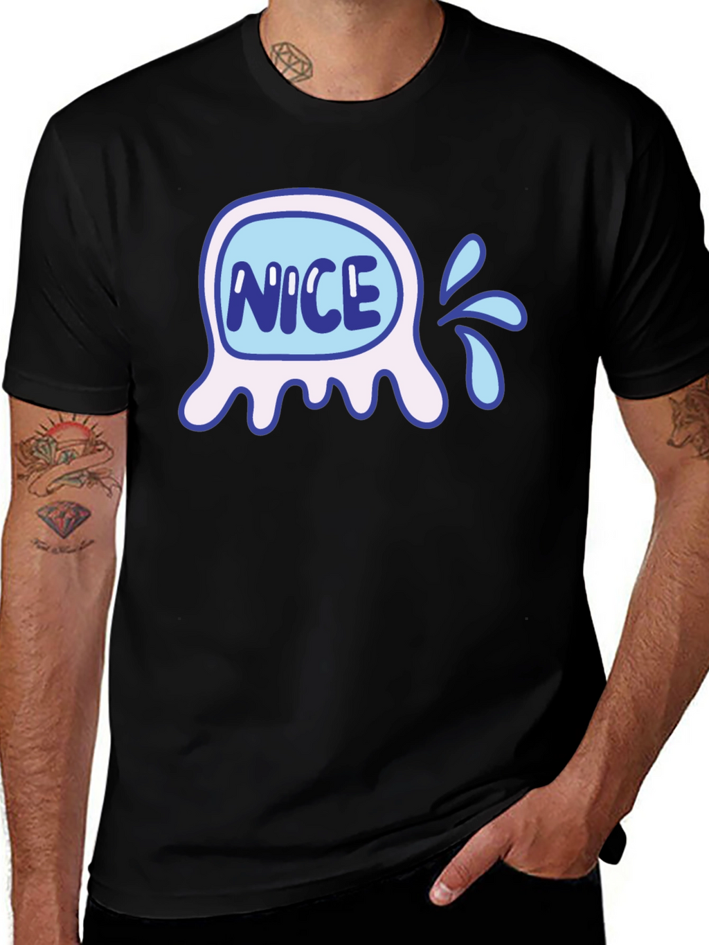 Nice Splash Graphic Tee - Fun Trendy Casual Shirt