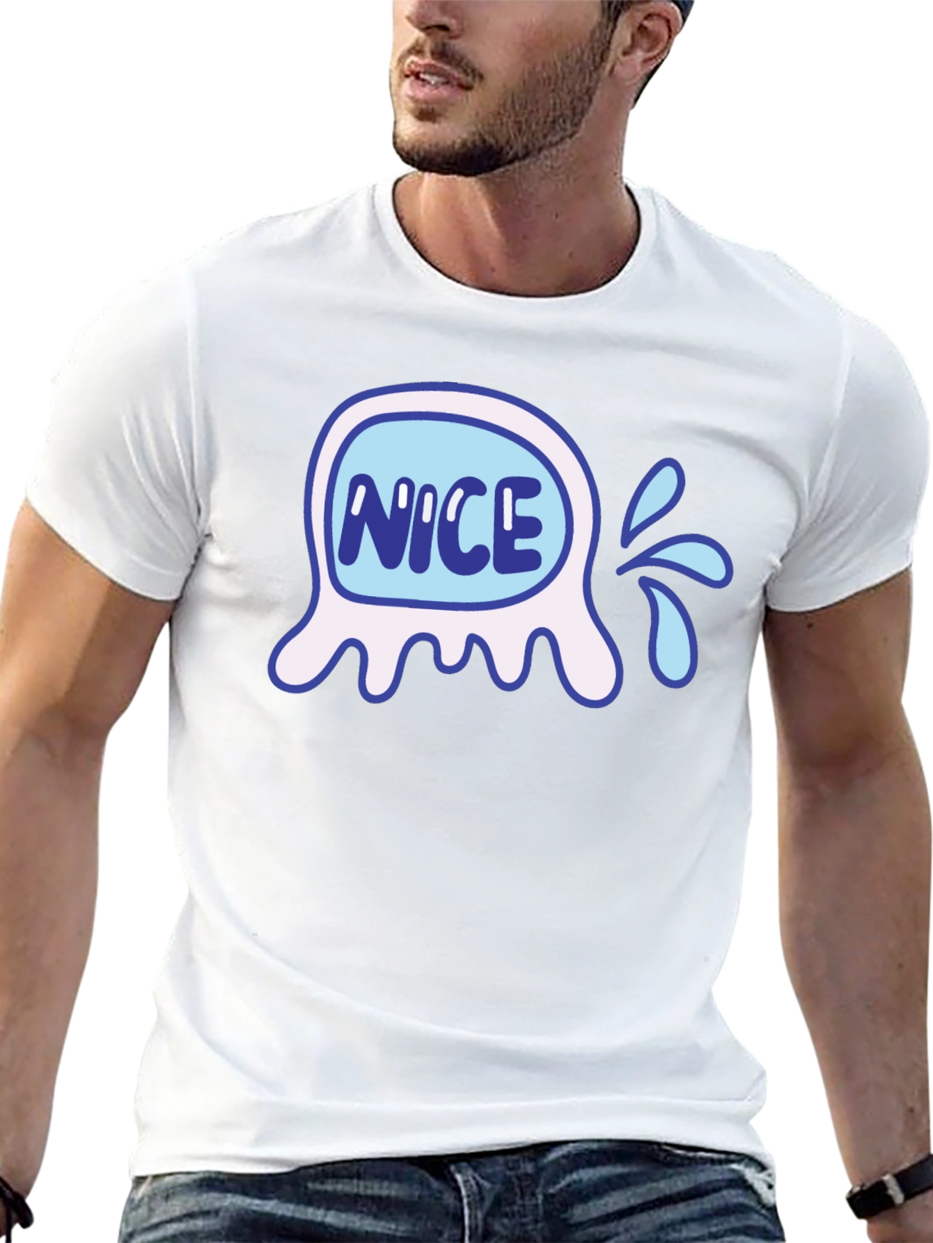 Nice Splash Graphic Tee - Fun Trendy Casual Shirt