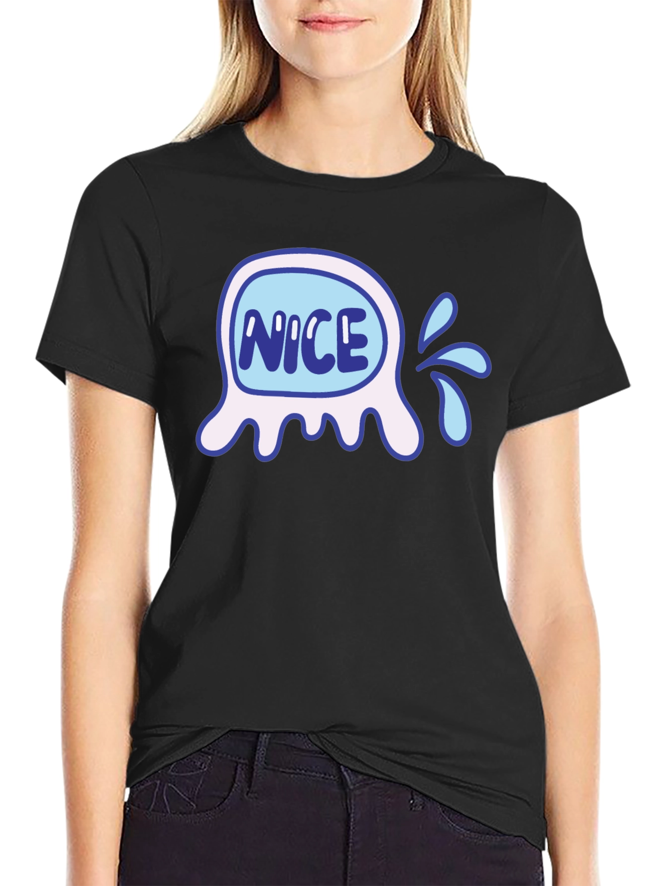 Nice Splash Graphic Tee - Fun Trendy Casual Shirt