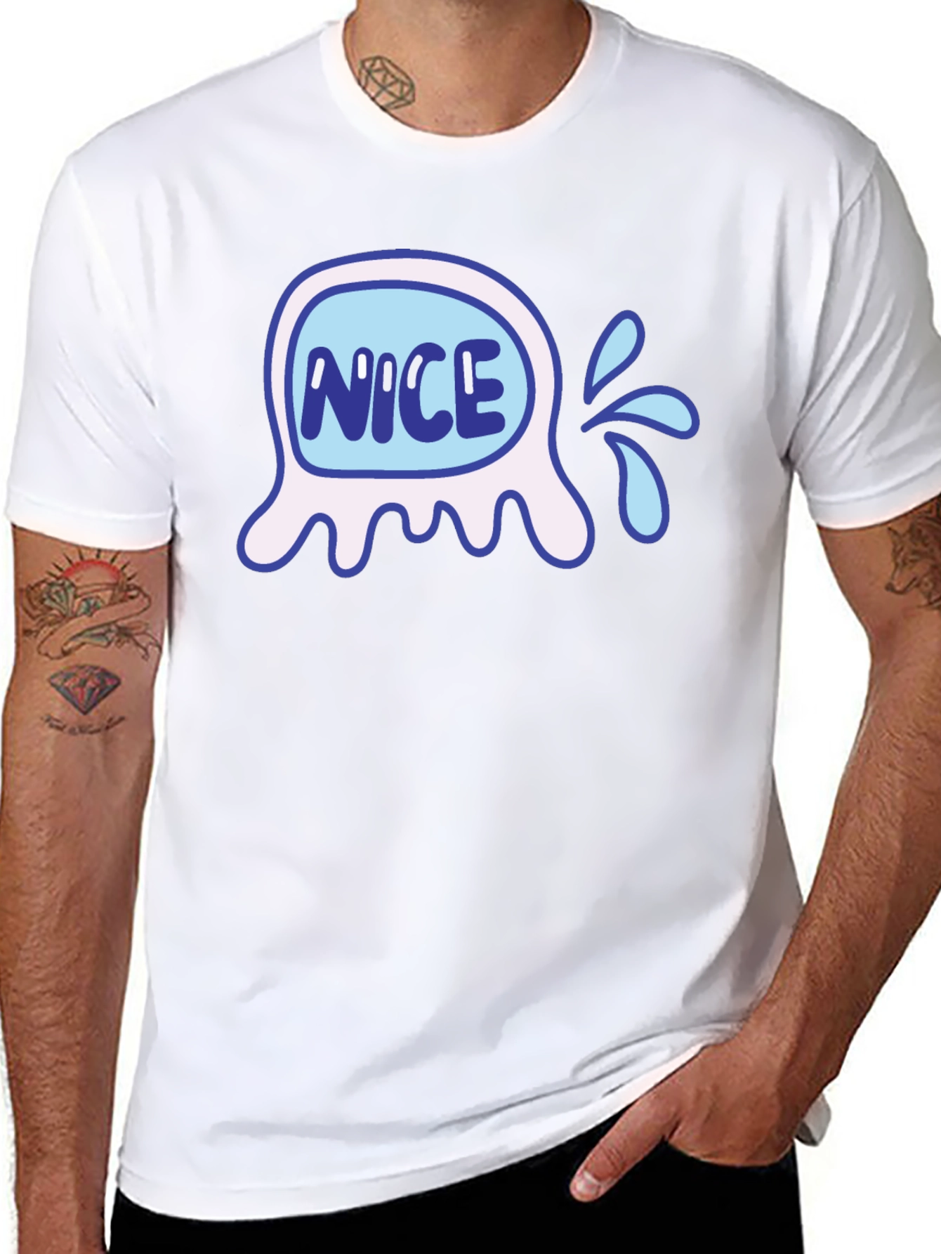Nice Splash Graphic Tee - Fun Trendy Casual Shirt