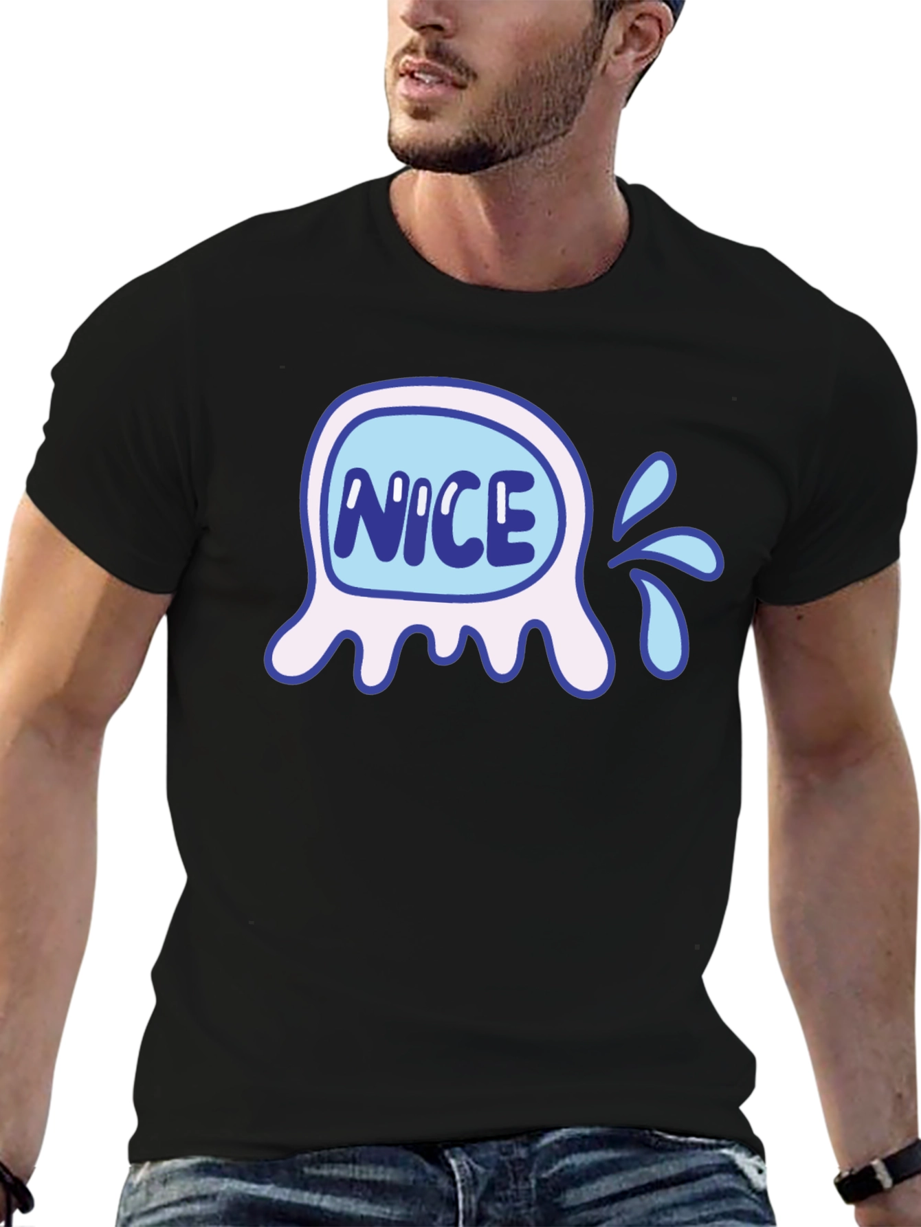 Nice Splash Graphic Tee - Fun Trendy Casual Shirt
