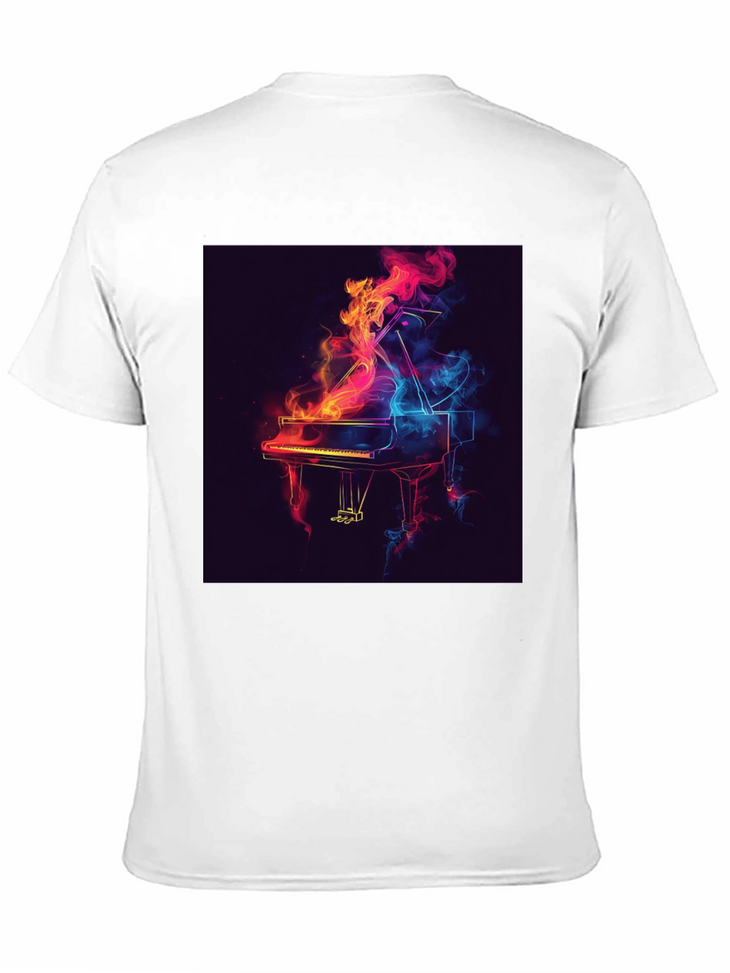 Piano Flame Graphic Tee - Black