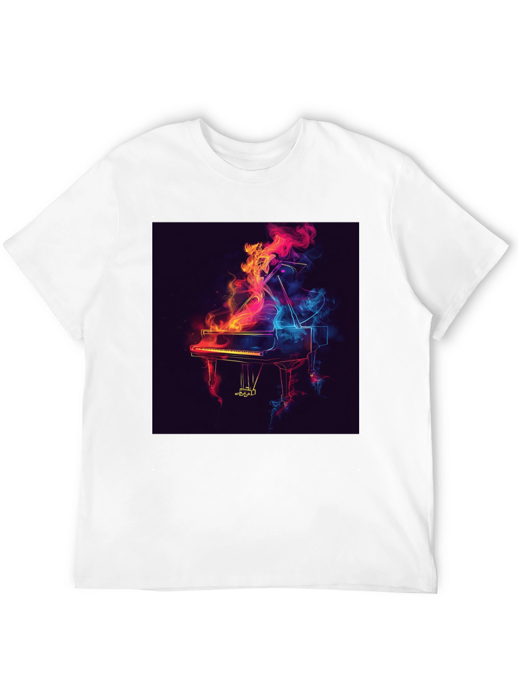 Piano Flame Graphic Tee - Black